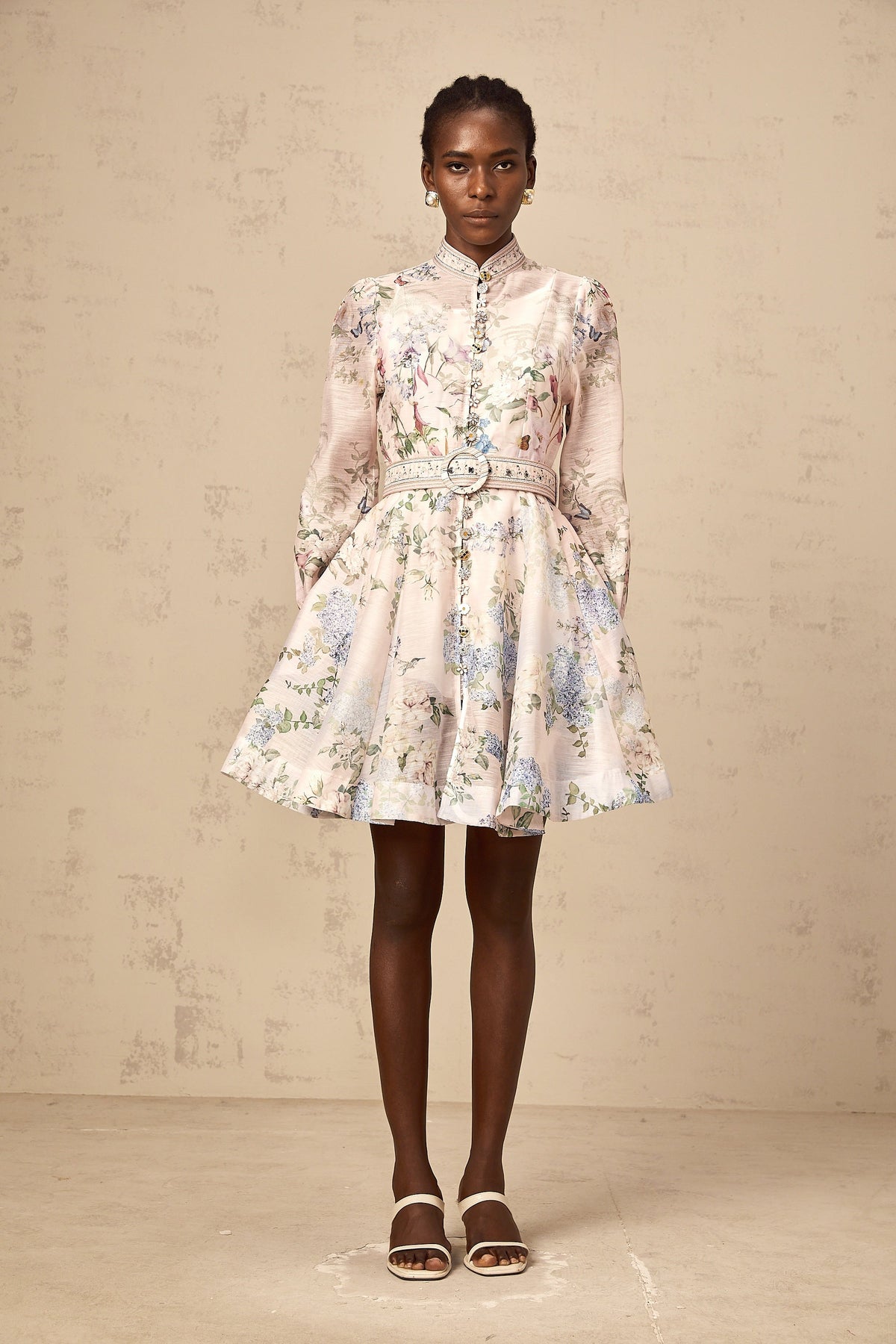 Fabienne light-pink floral-print mini dress (Final Sale-US Only)