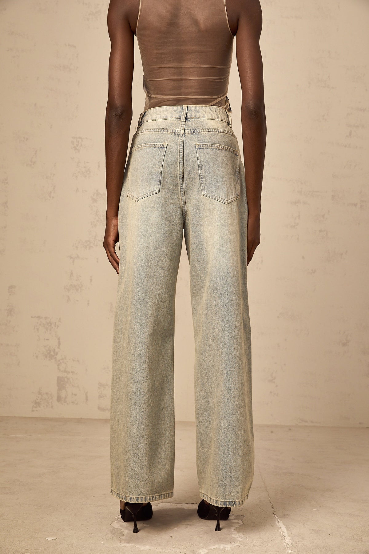 Irina light-blue rhinestone denim jeans