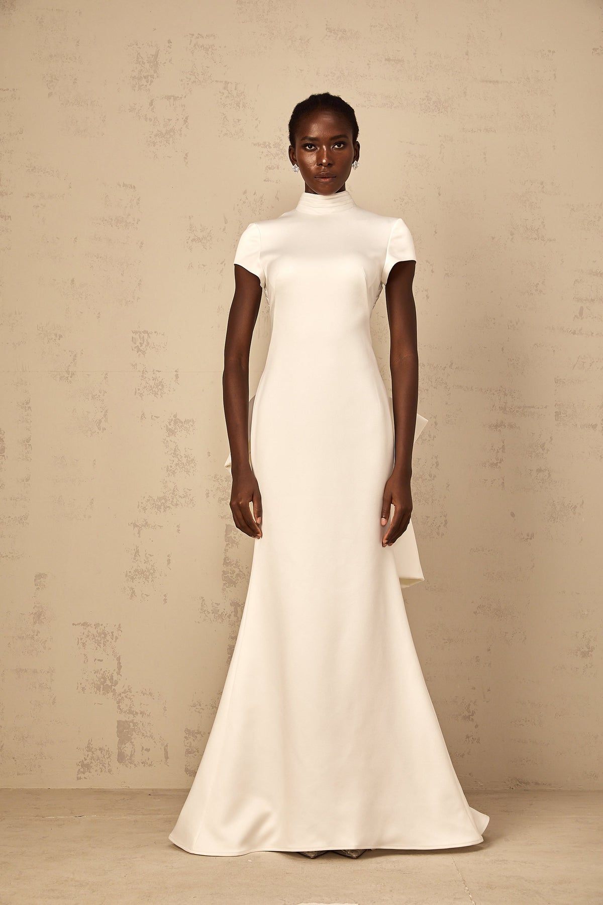 Camille White Statement Bow Mermaid Maxi Dress (Final Sale-US Only)