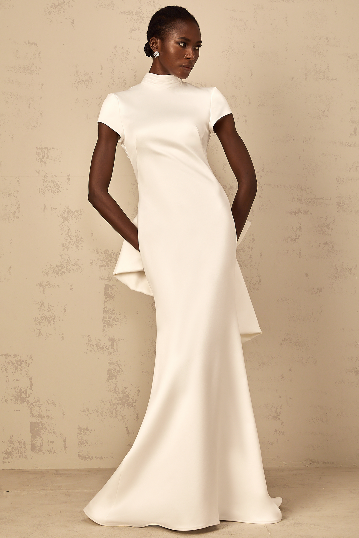 Camille White Statement Bow Mermaid Maxi Dress (Final Sale-US Only)