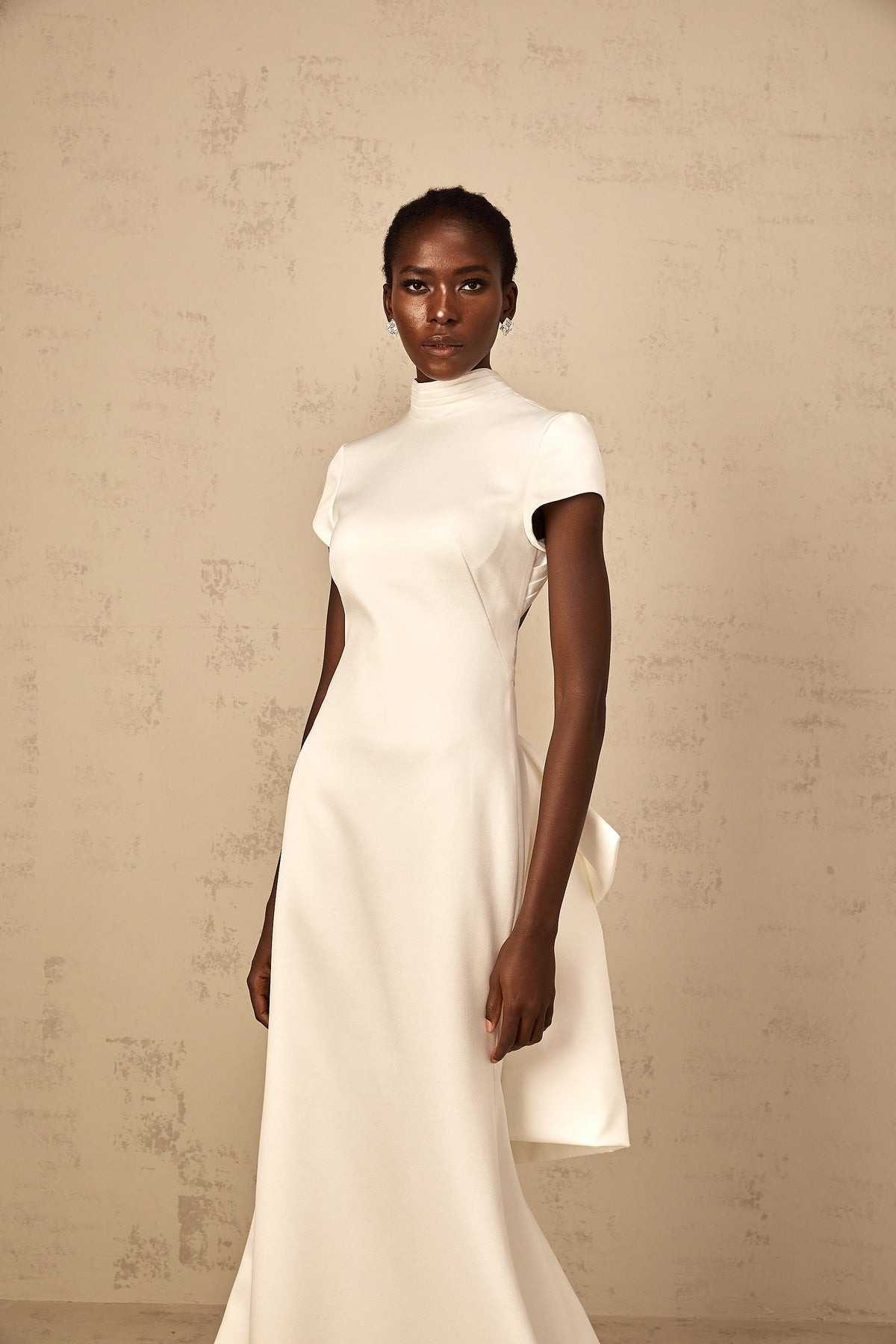 Camille White Statement Bow Mermaid Maxi Dress (Final Sale-US Only)