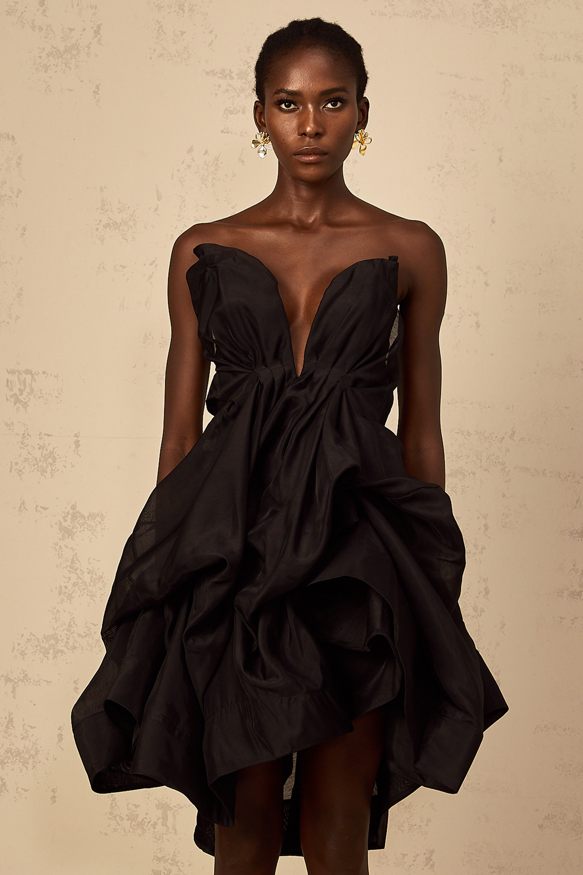 Elida Asymmetrical Pleated Cocktail Mini Dress (Final Sale-US Only)
