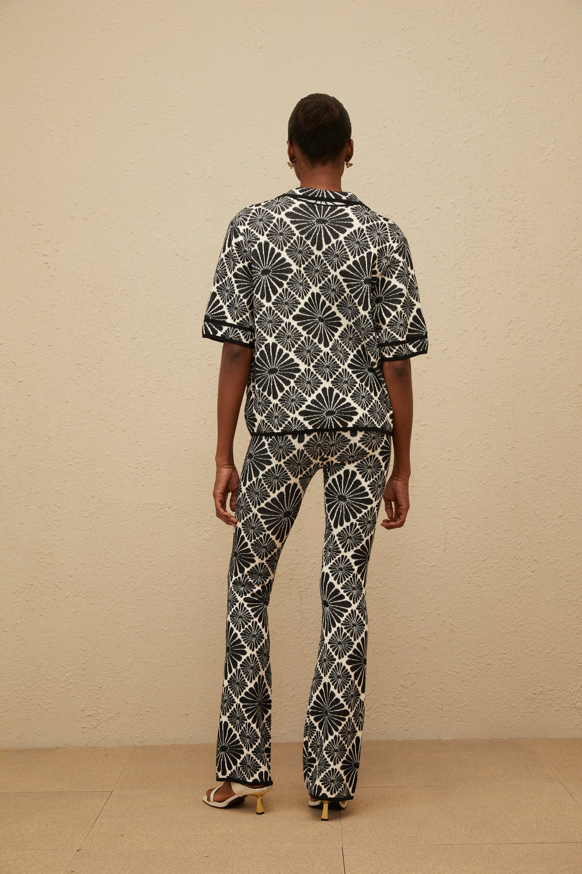 Calligraphiée Black Jacquard Knit Co-ord Set