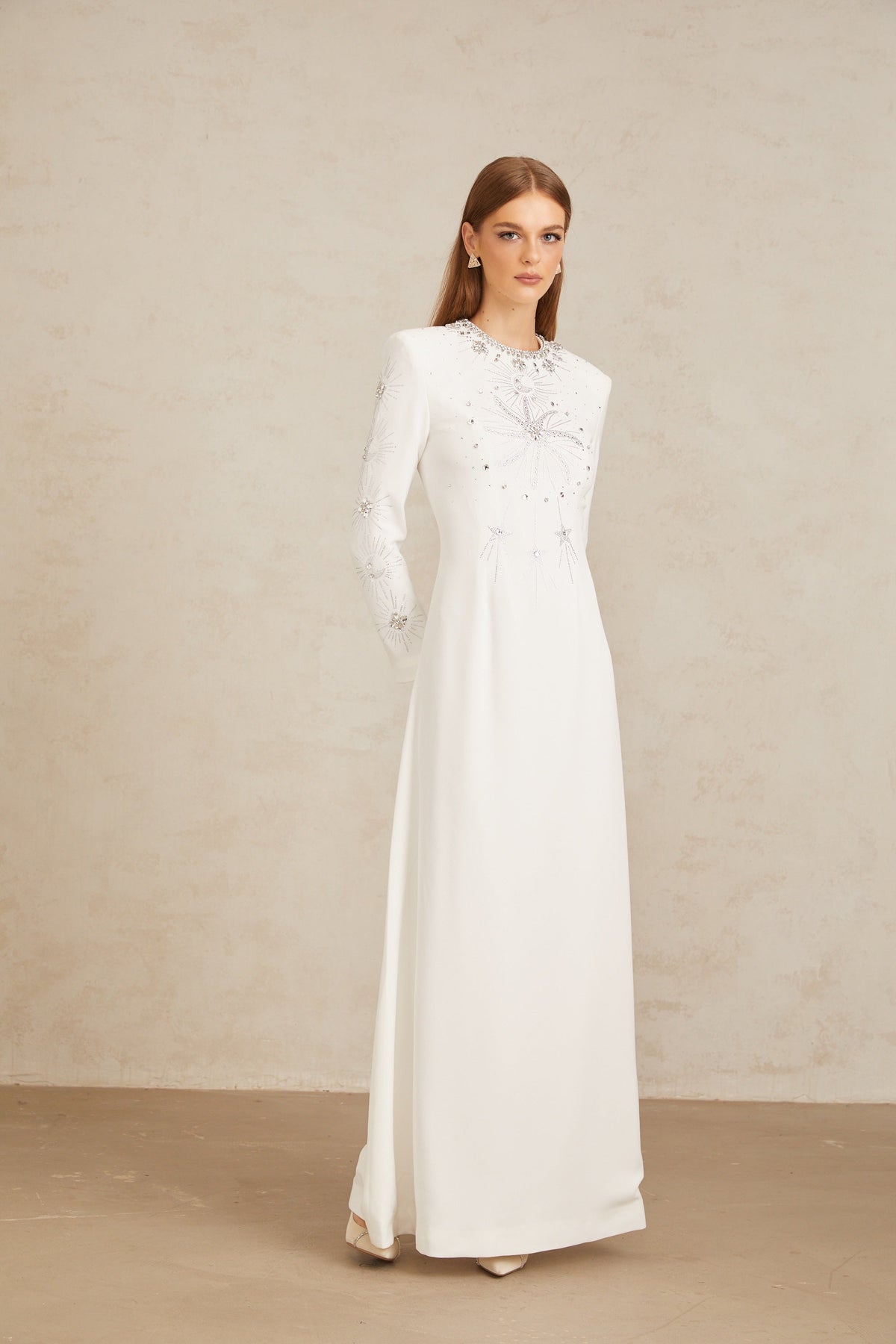 Aloïse White Embellished Maxi Gown (Final Sale-US Only)