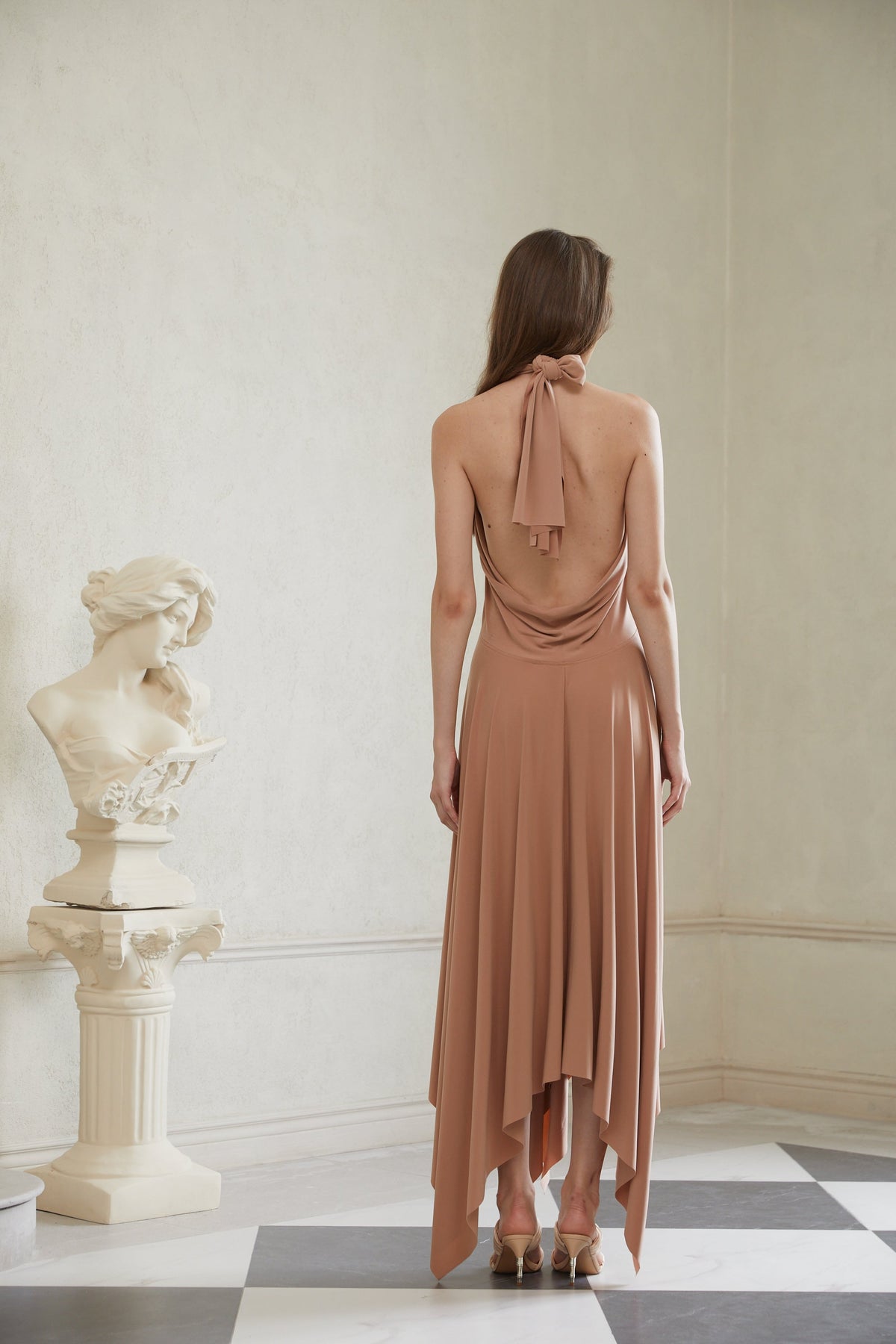 Infini Khaki Convertible Midi Dress