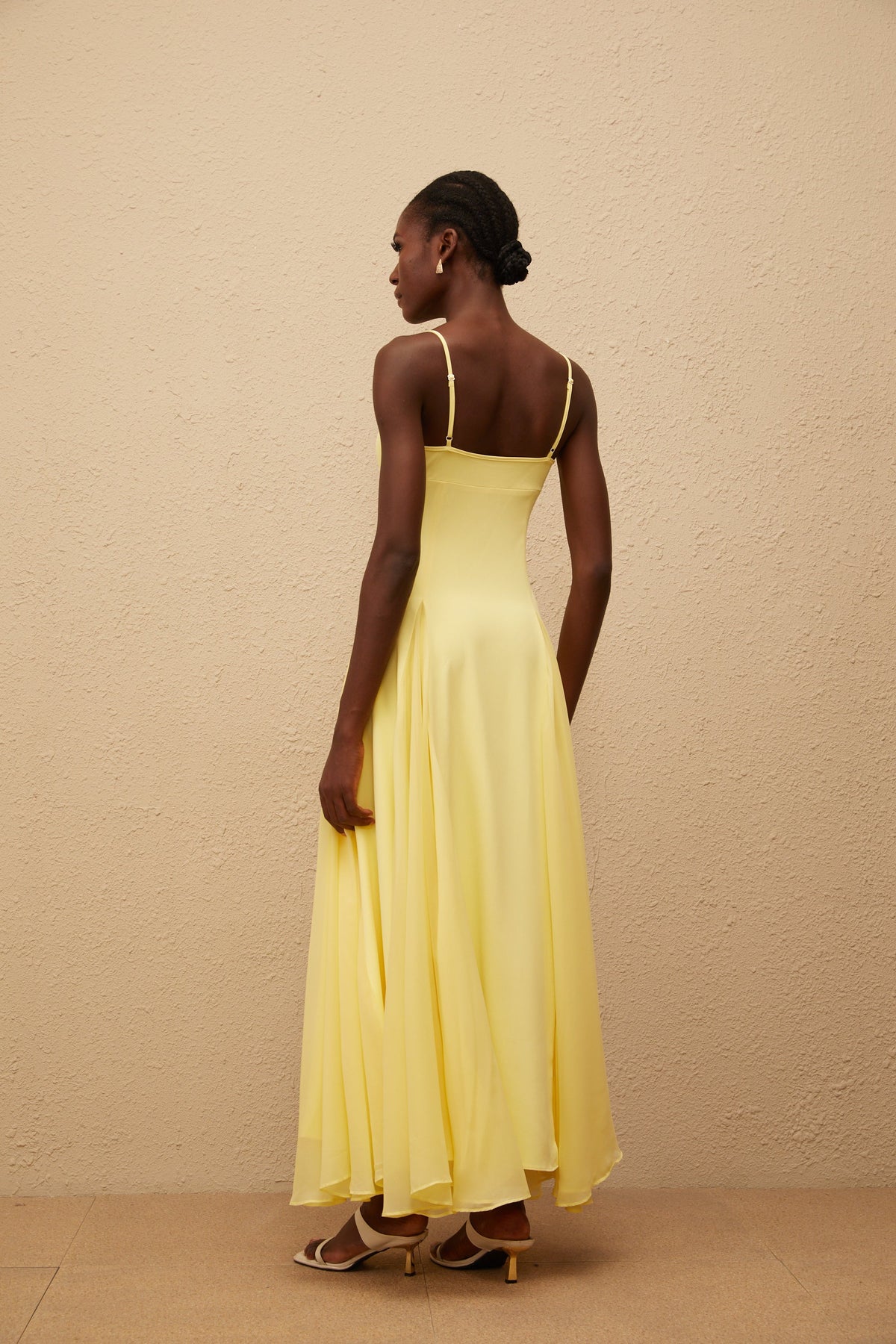 Sofie Yellow Pleated Maxi Dress (Final Sale)