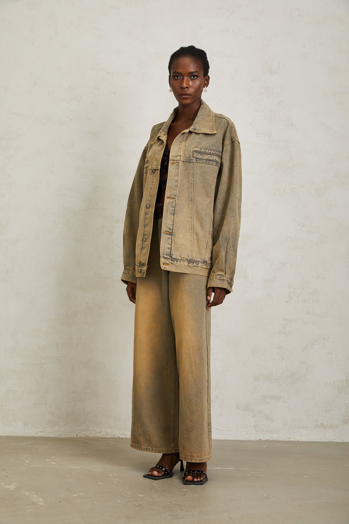 Loanne Light Blue Faded Denim Jacket (Final Sale)