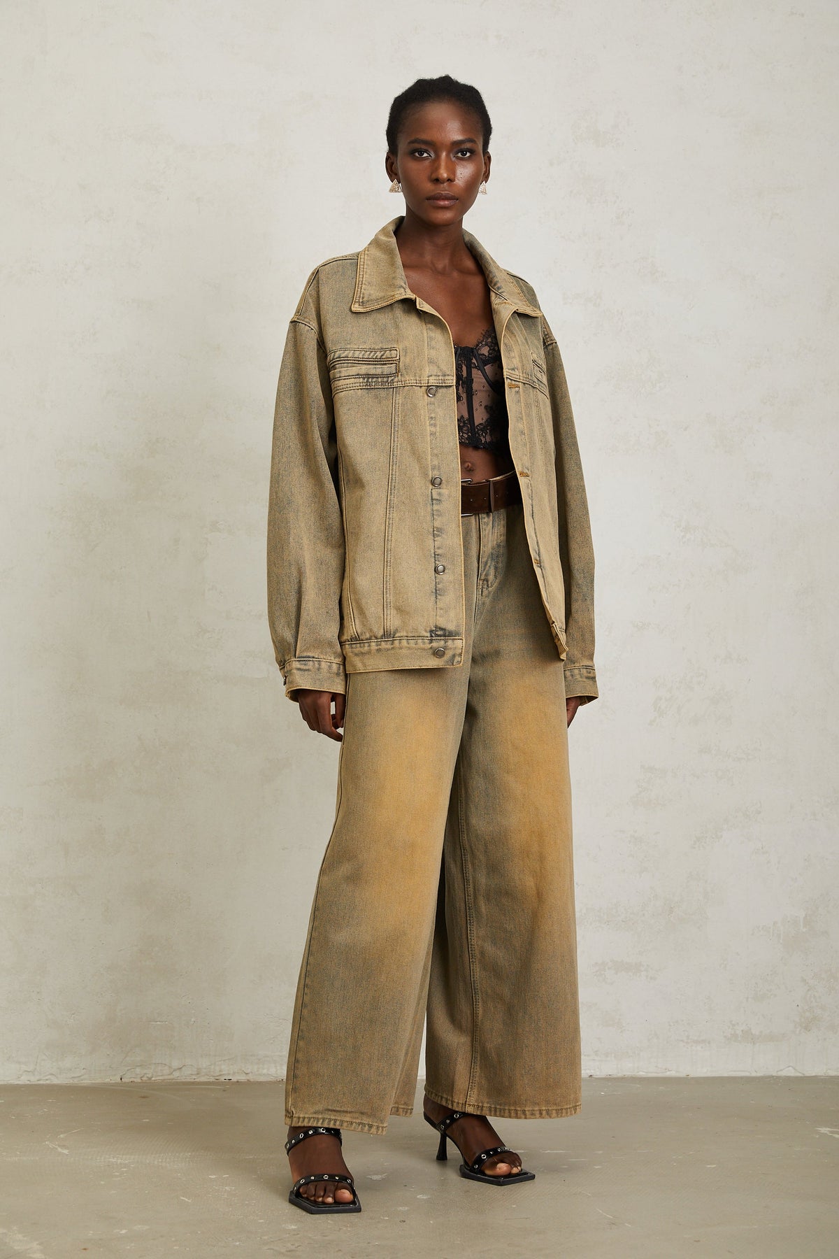 Loanne Light Blue Faded Denim Jacket