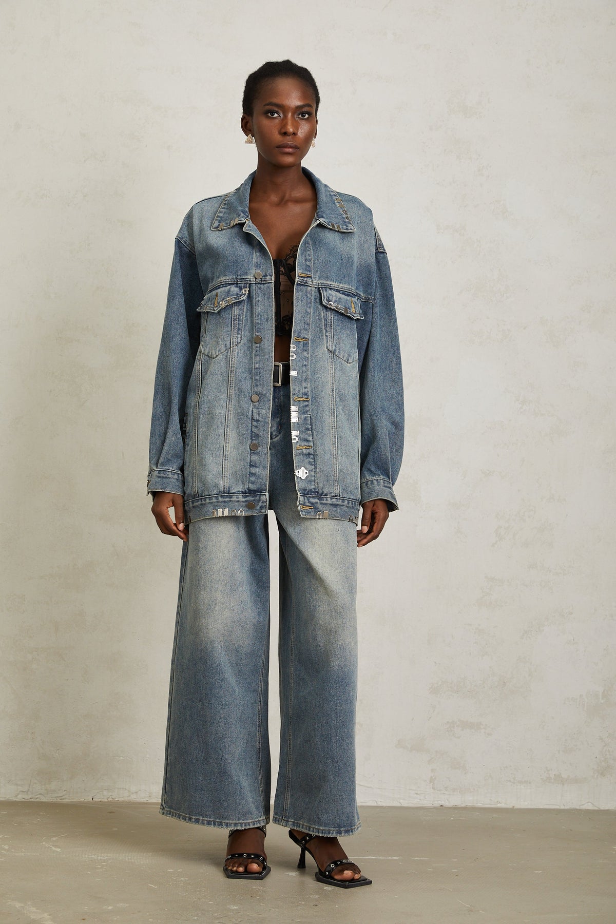 Mila Blue Paillette Embellished Denim Jeans