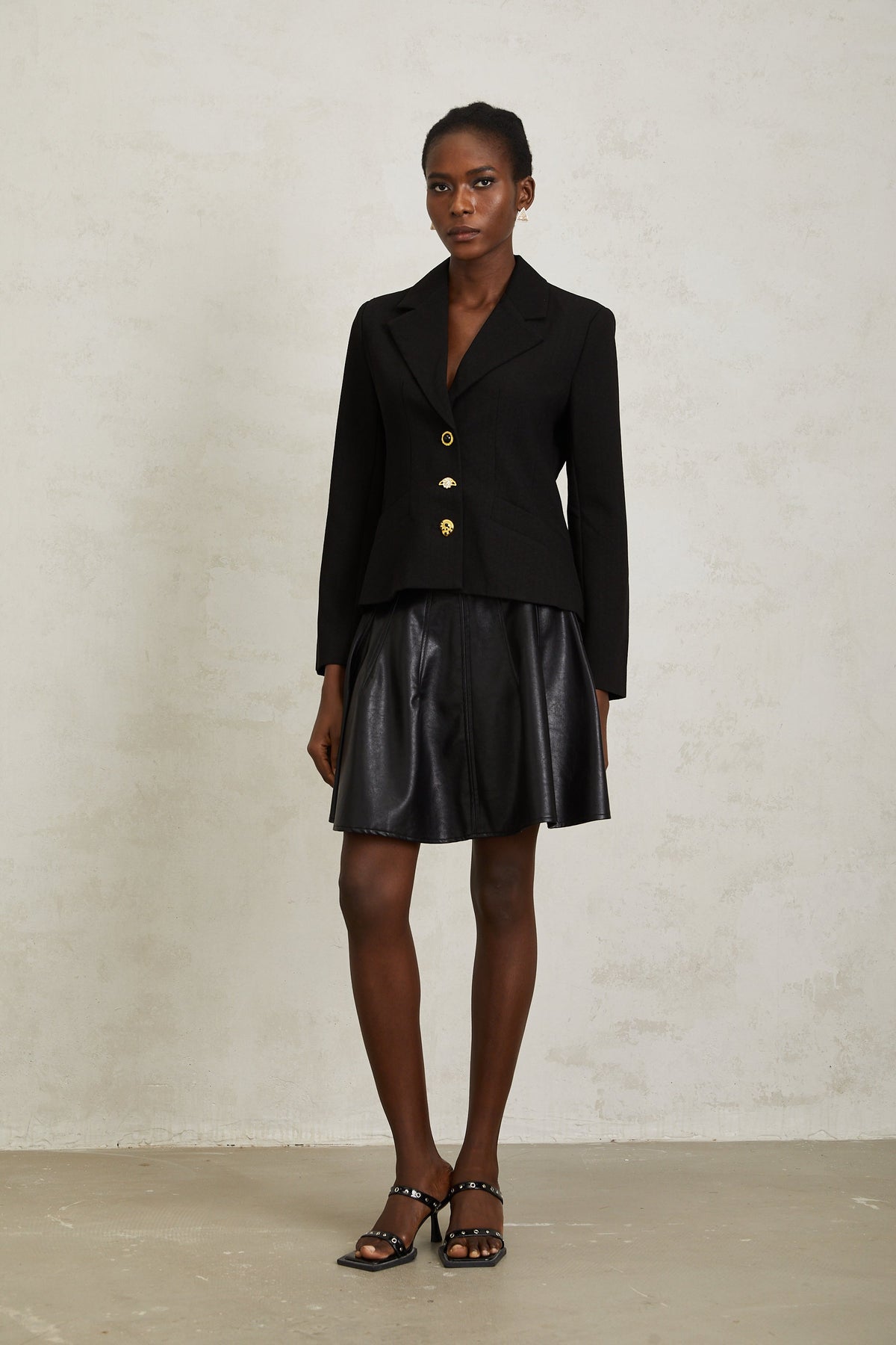 Sabine Black Lace Up Blazer