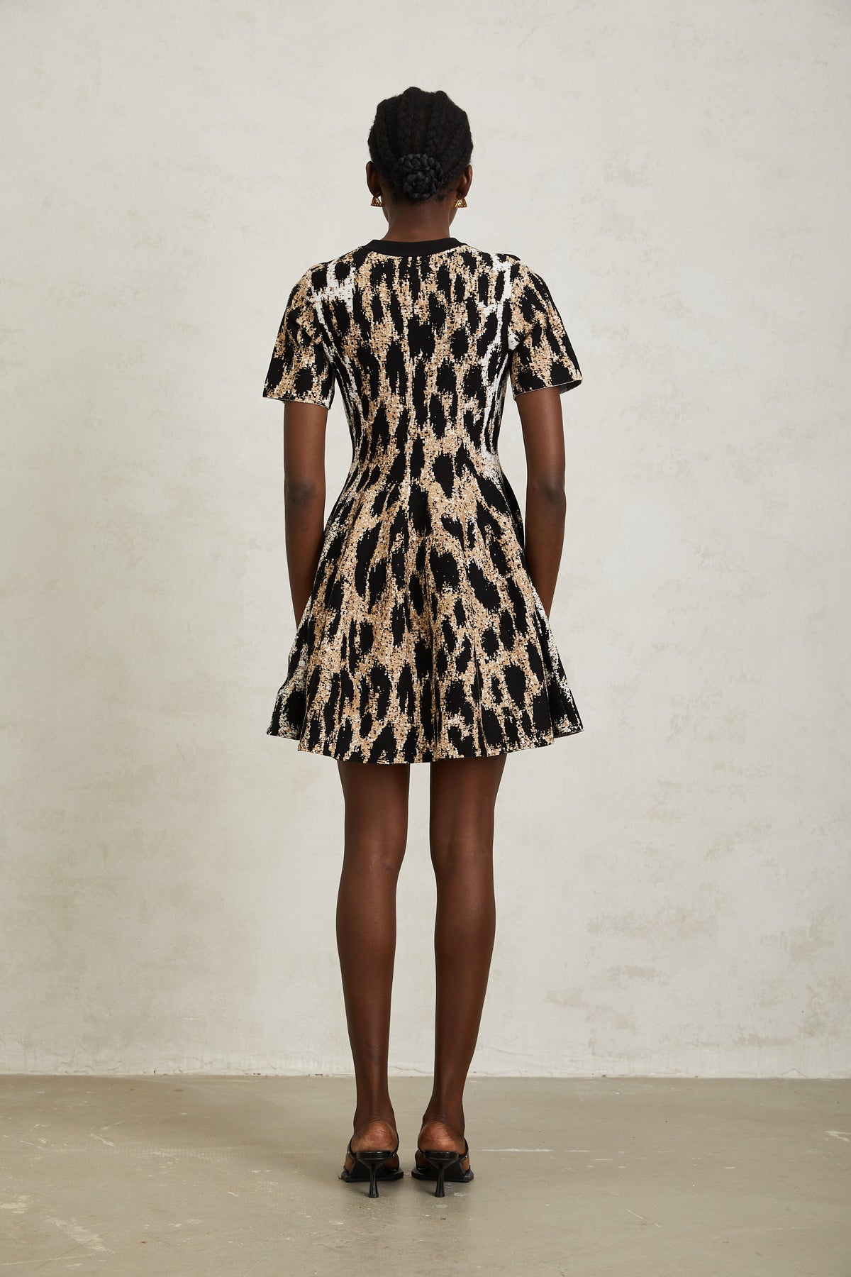 Lucie Brown Leopard Knit Mini Dress (Final Sale)