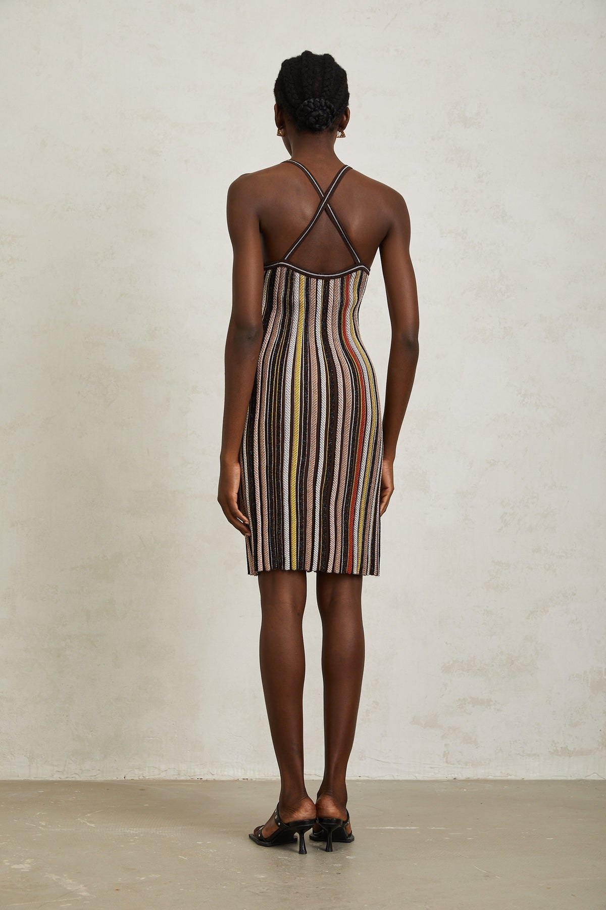 Harper Brown Striped Knit Mini Dress (Final Sale)