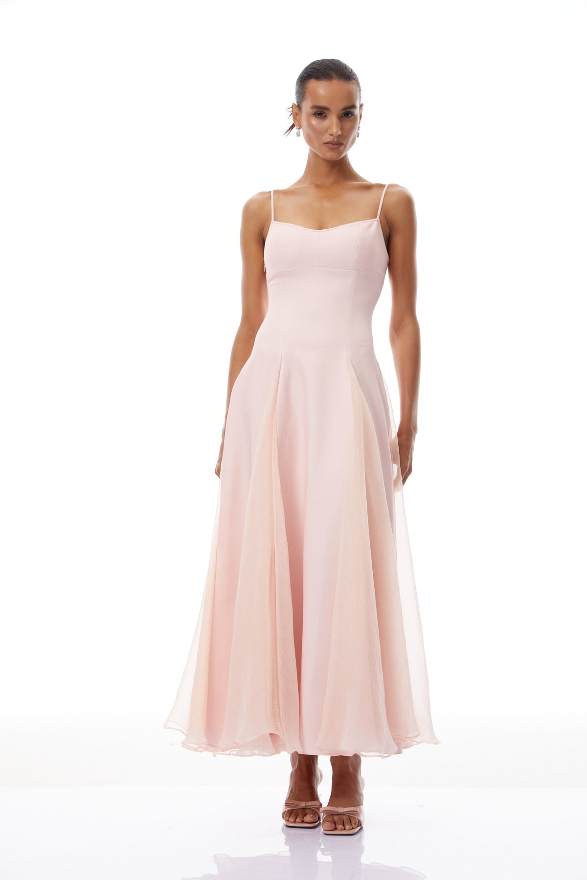 Sofie Pink Pleated Maxi Dress