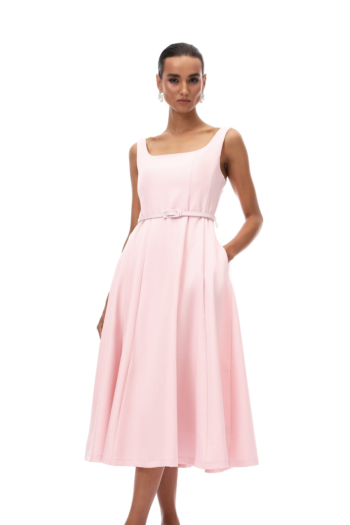 Valéria Pink Crystal Embellished Jacket & Dress Set