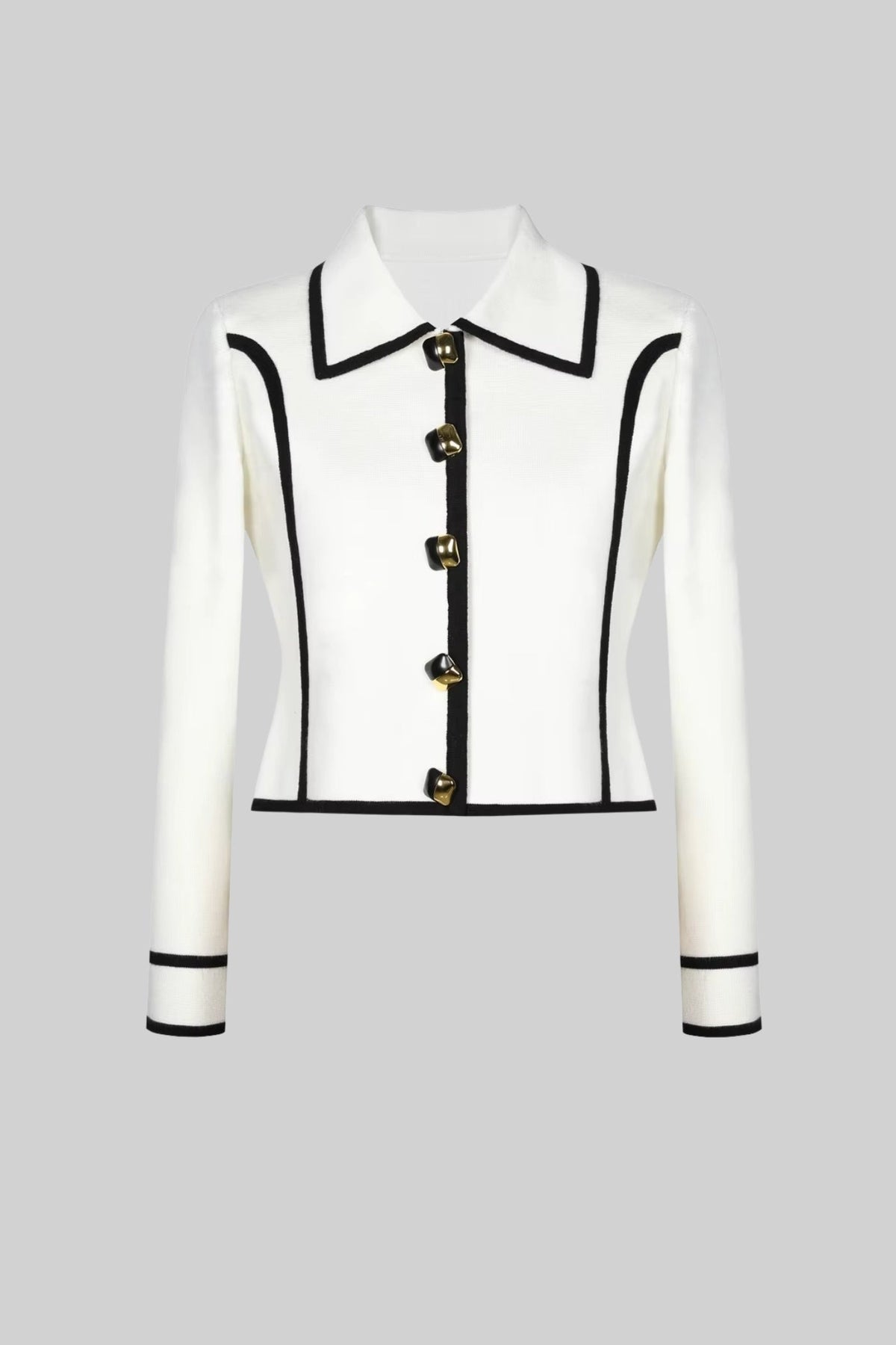 Tailored Ensemble With Contrasting Trim - White