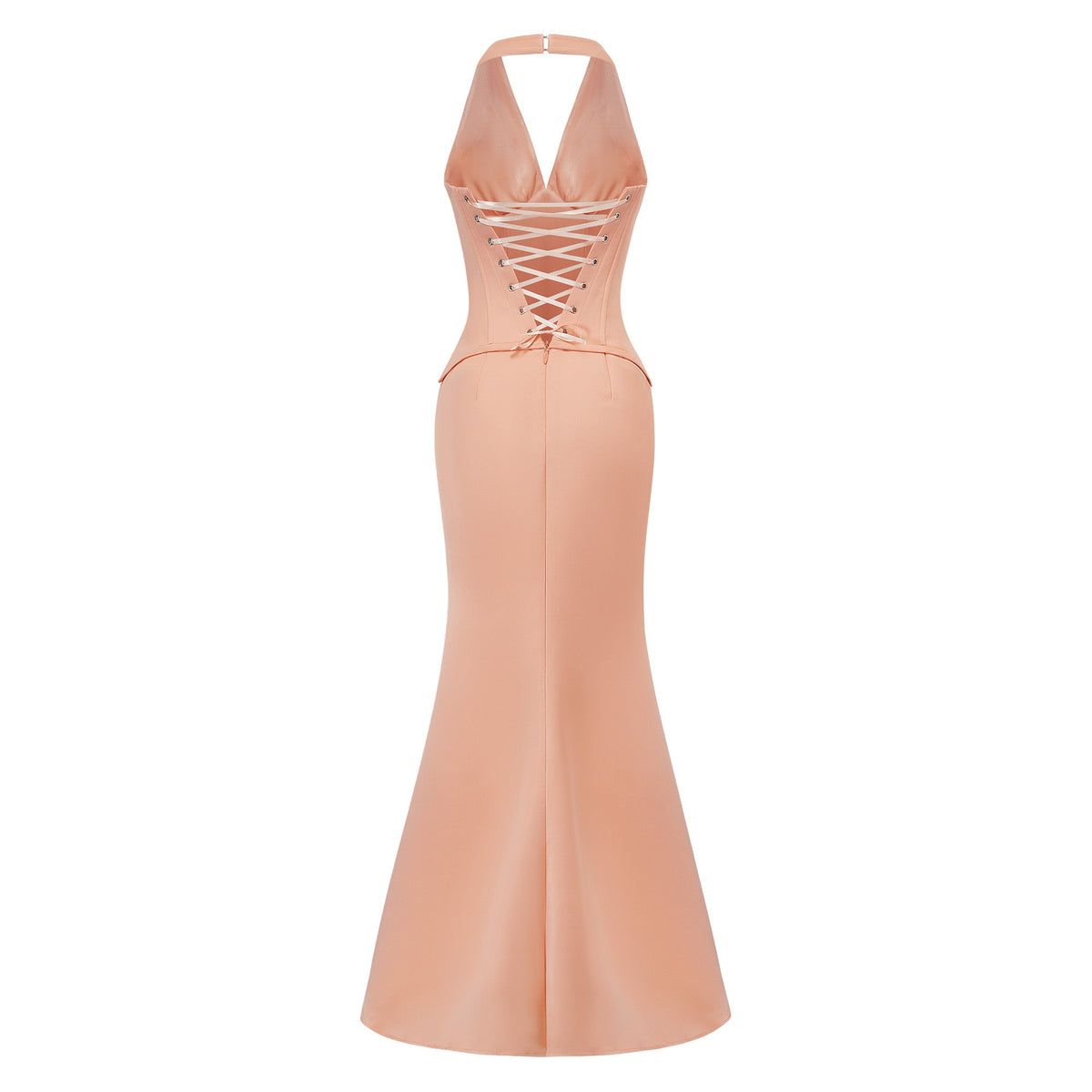 Aurélie Orange Halterneck Mermaid Maxi Dress (Final Sale)