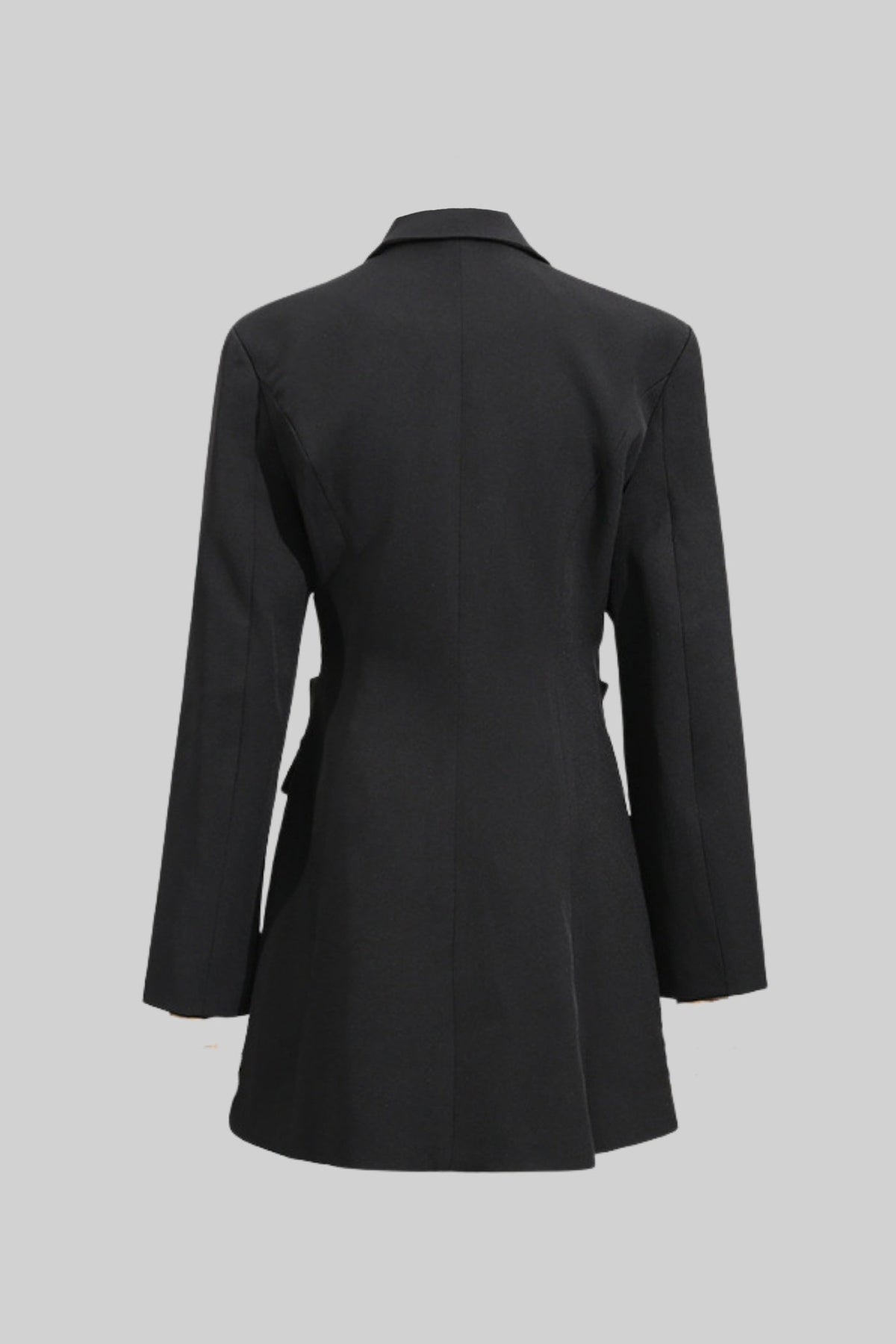 Crystal Bow Cut-Out Blazer Dress - Black