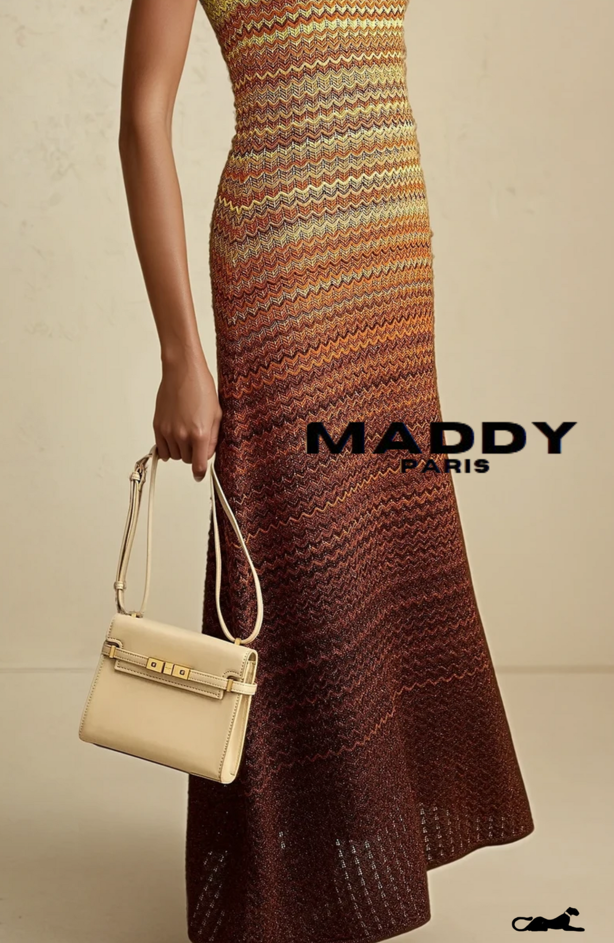 SANDRO  Gradient Knitted Maxi Dress sunset - Yellow