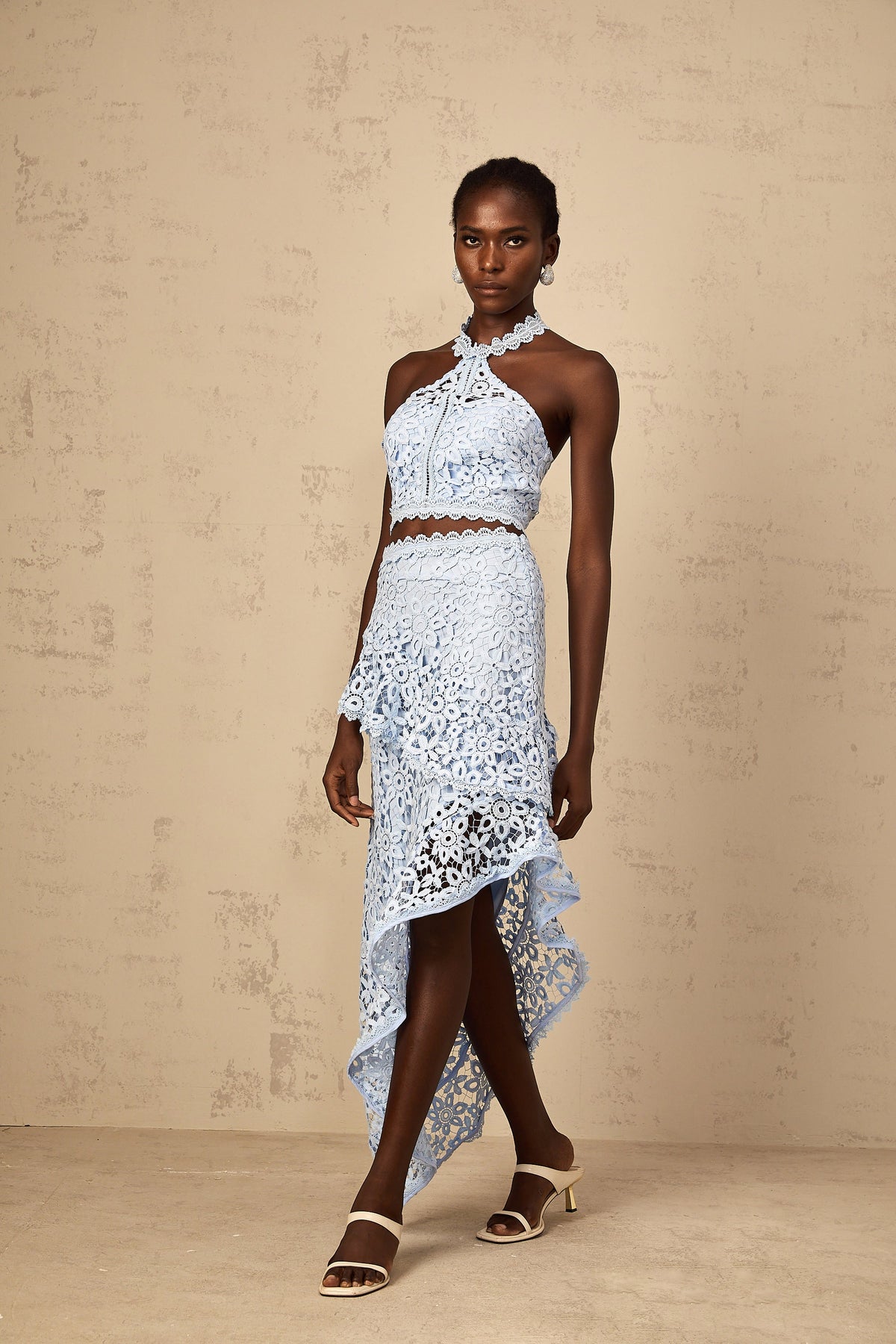 Bruyère Blue Corded Lace Matching Set (Final Sale)