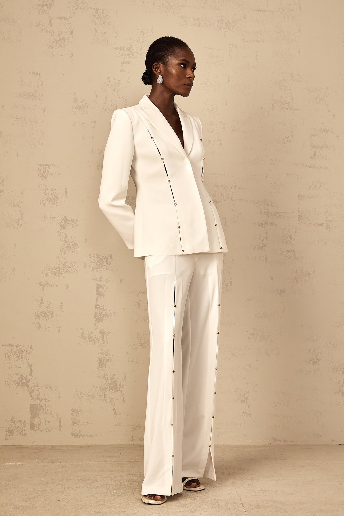 Frida Embellished Blazer & Trouser Pant Set