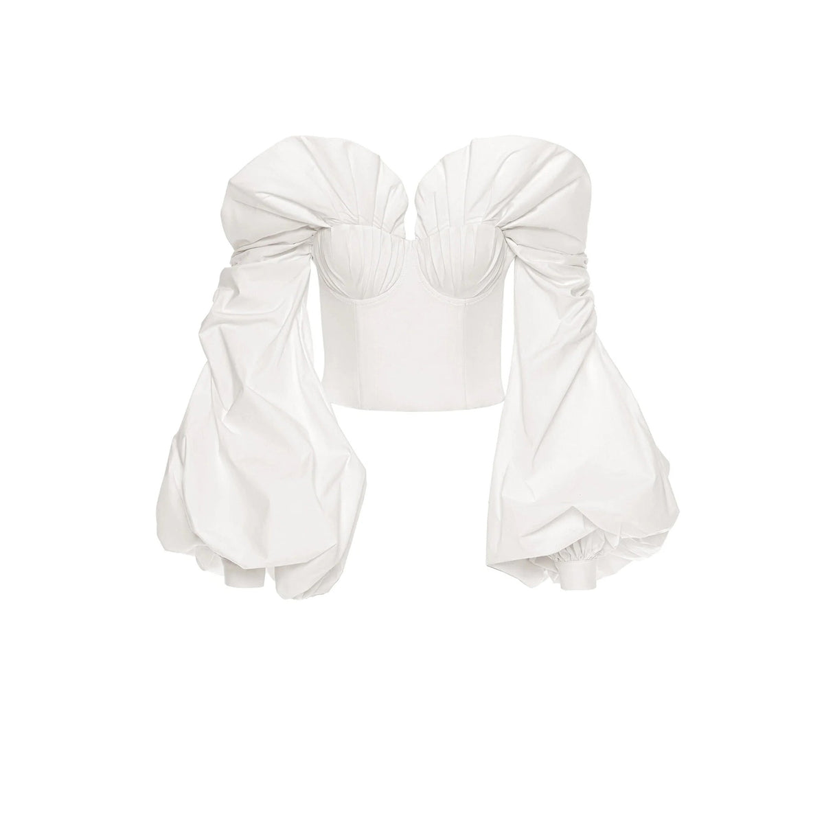 Alicia White Ruched Blouse & Skirt Set