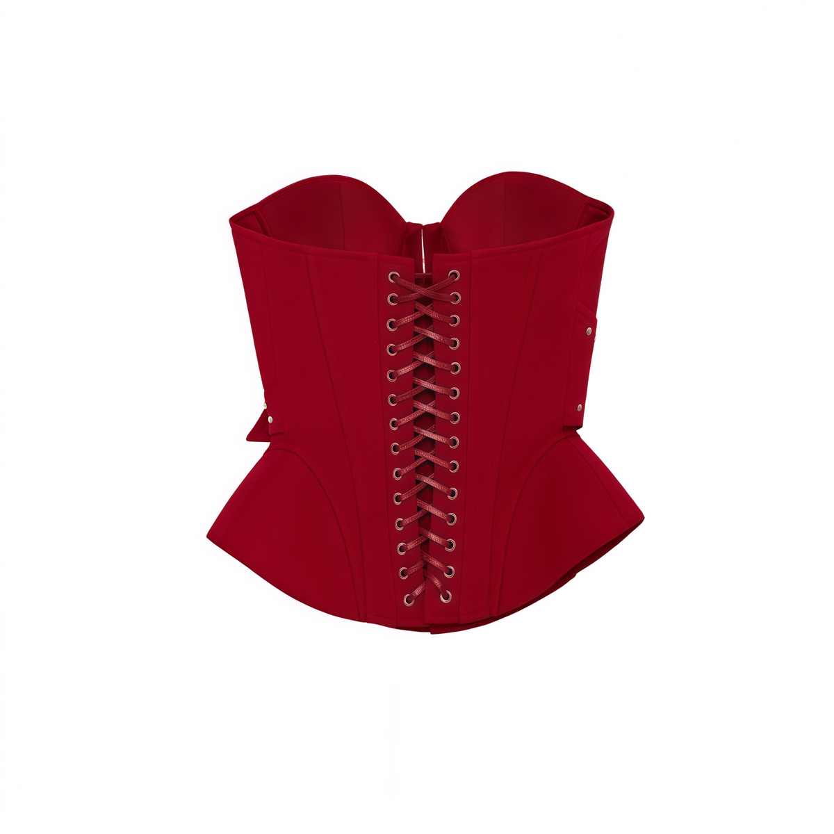 Tiril Red Studded Belted Corset Top (Final Sale)
