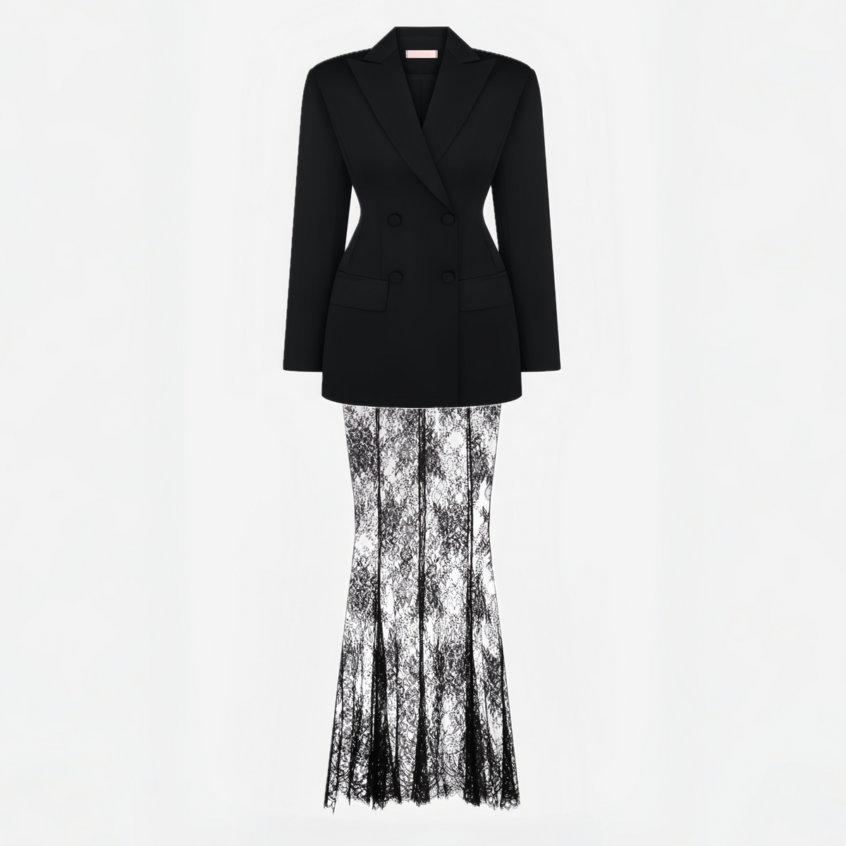 Adélise Blazer & Lace Skirt Set