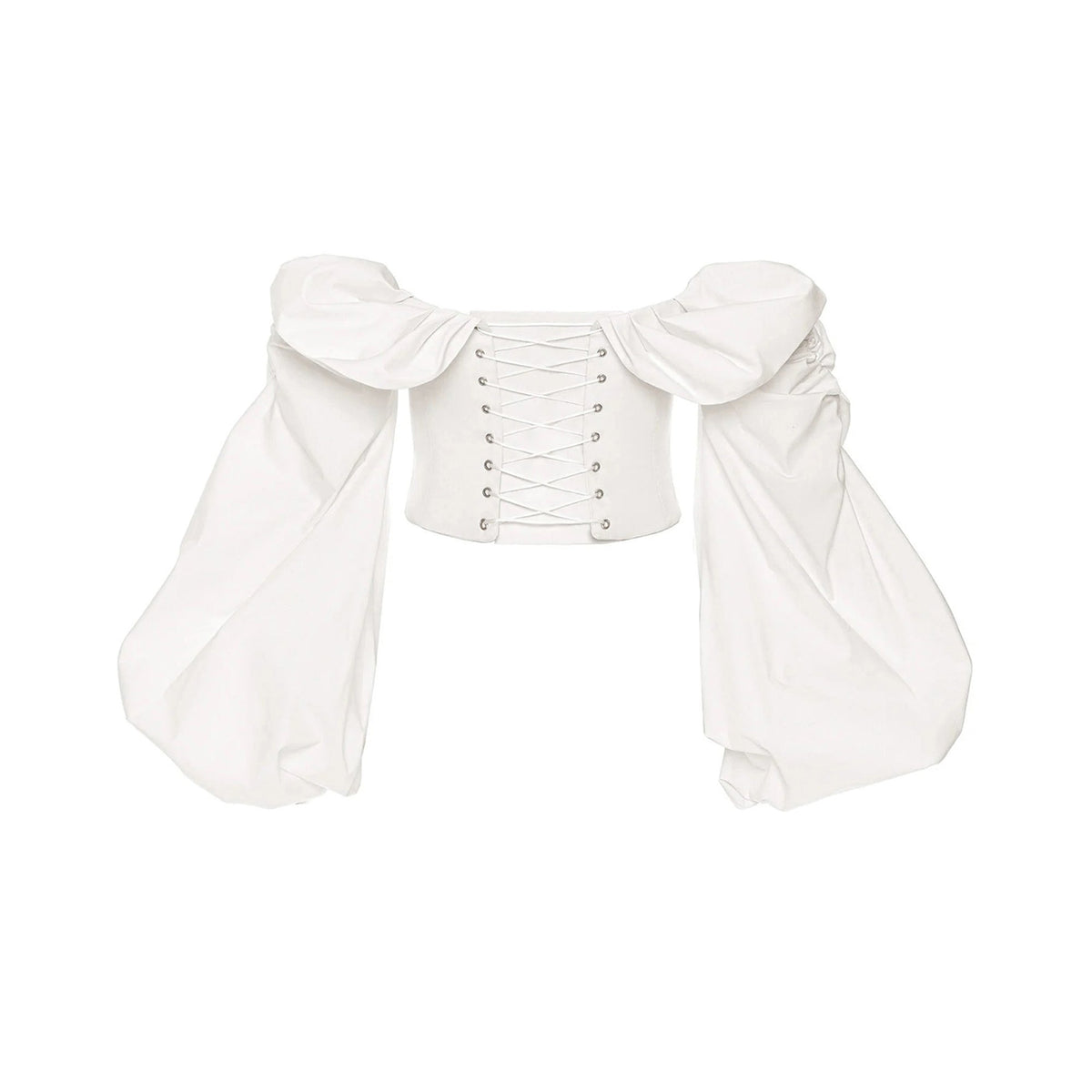 Alicia White Ruched Blouse & Skirt Set
