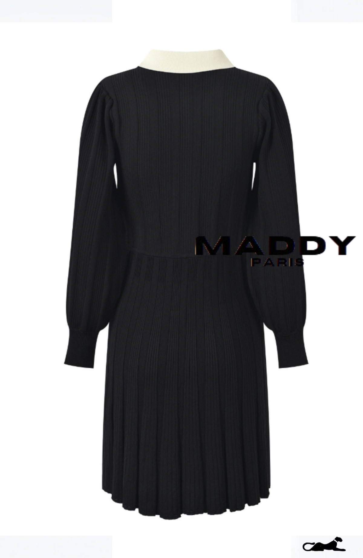 MADDY PARIS ISABELLE CREPE MINI DRESS - BLACK