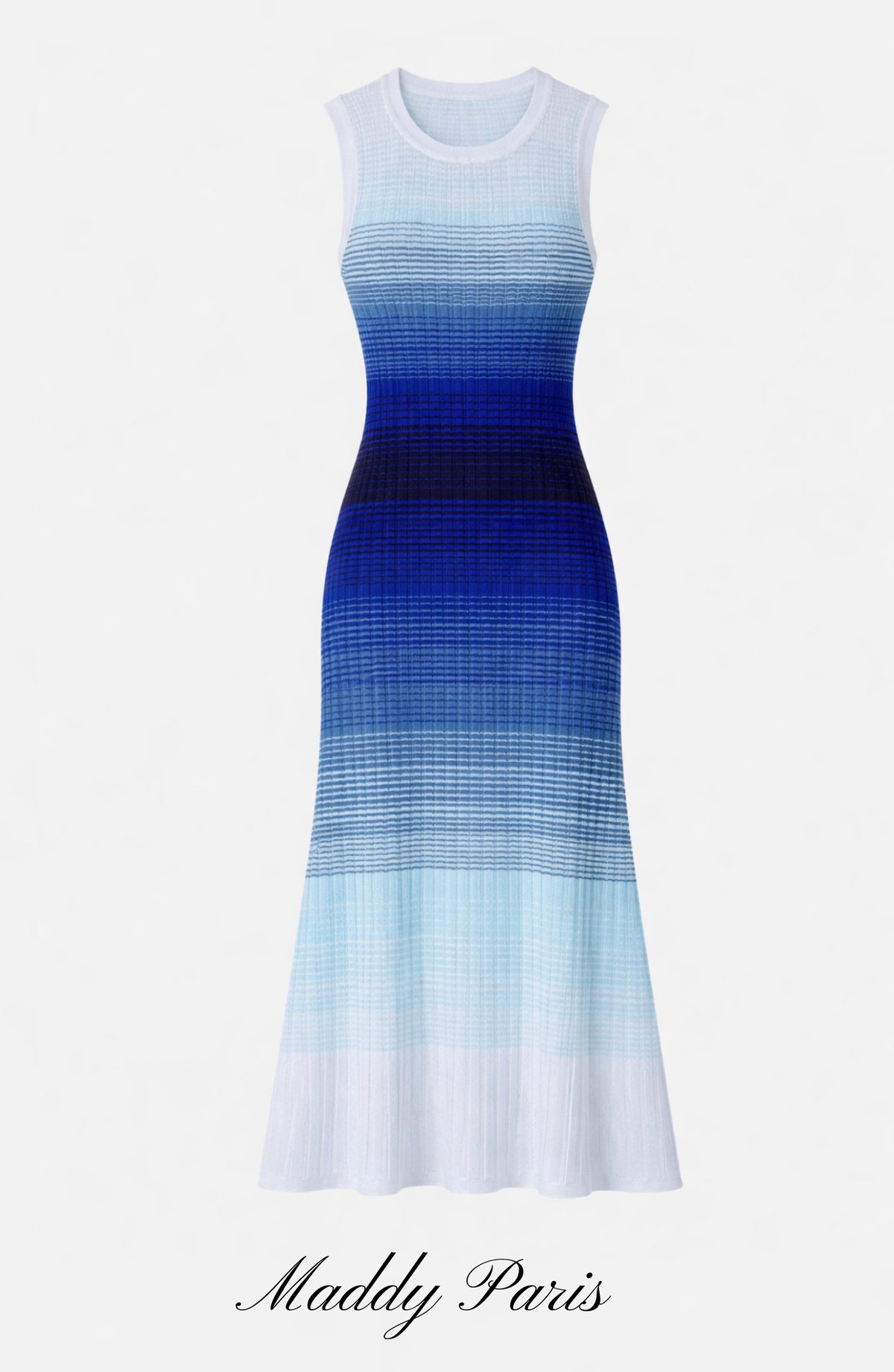 Sandro Ombre Sea knit maxi dress  - Blue