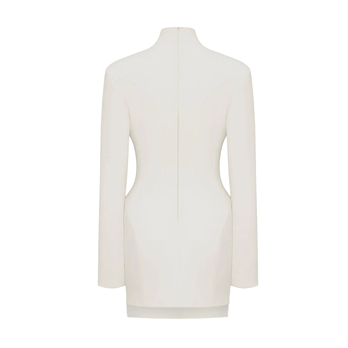 Adriana White Barrel Design Jacket & Skirt Set