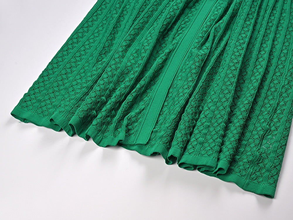 SANDRO Rib knitted Midi dress in green for women - Green