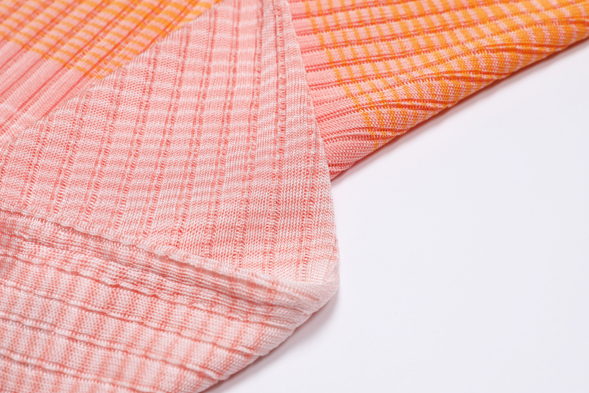 SANDRO ANDREA  Gradient Knitted Maxi Dress Tie-dye  - Orange