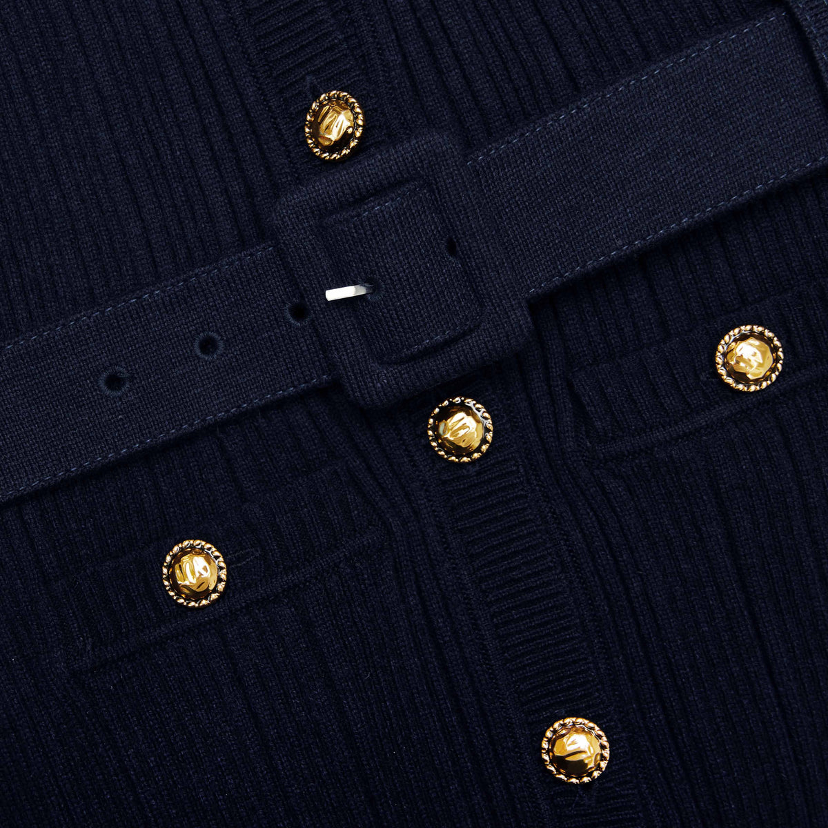 MADDY Navy Viscose Knit Mini Dress - Navy blue