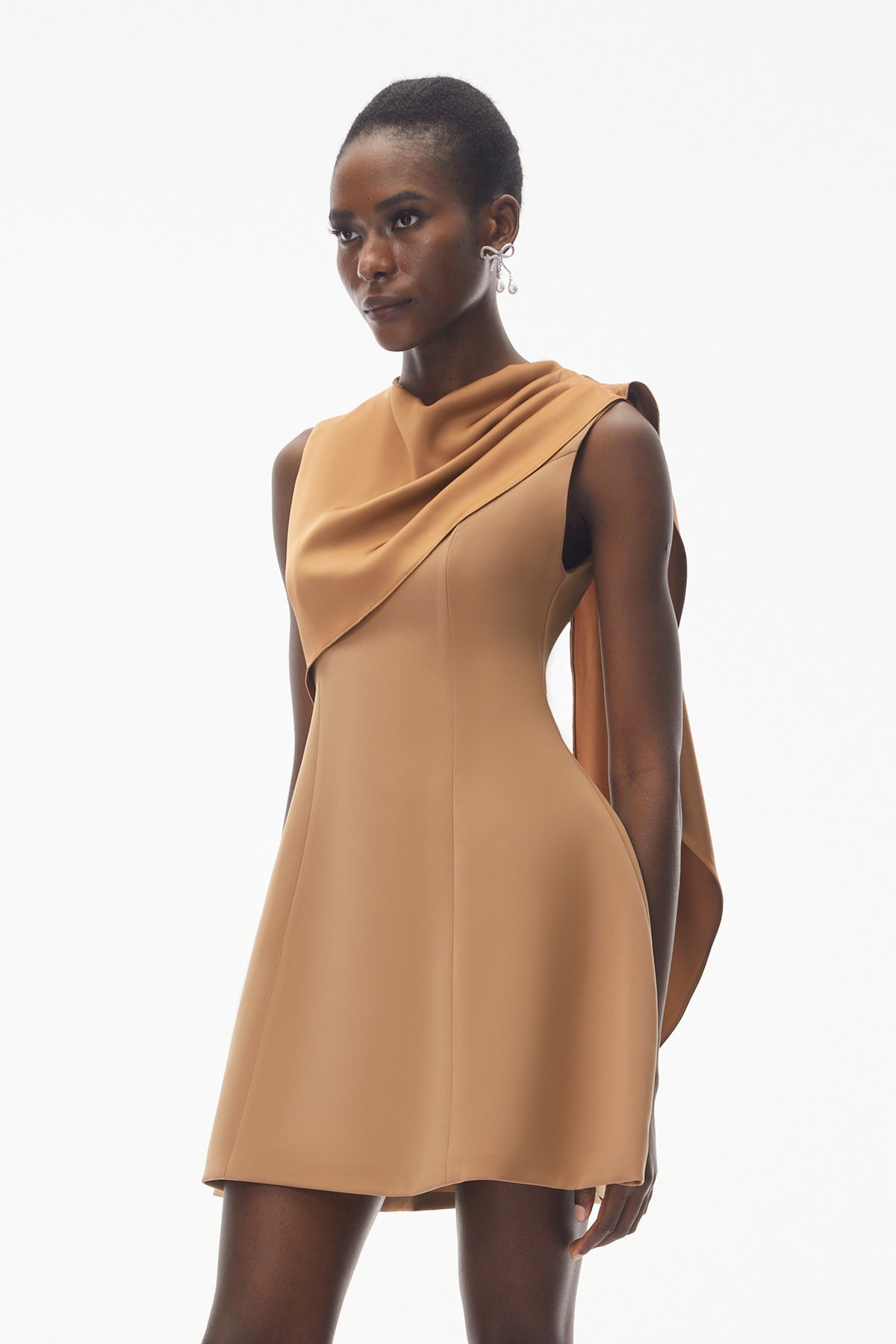 Alice Brown Asymmetrical Draped Mini Dress (Final Sale)