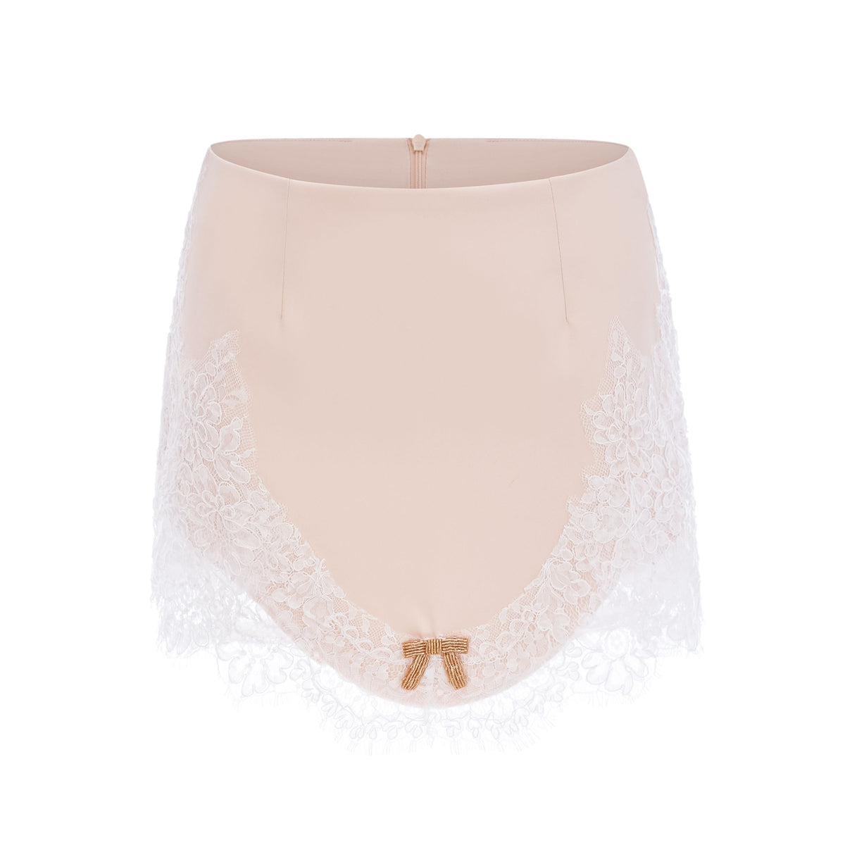 Blanca Champagne Lace Panel Top & Skirt Set