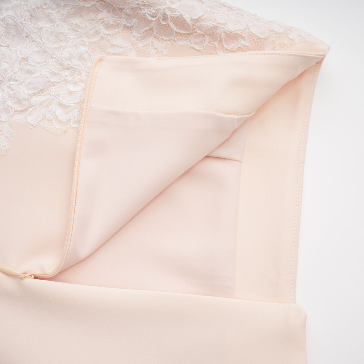 Blanca Champagne Lace Panel Top & Skirt Set