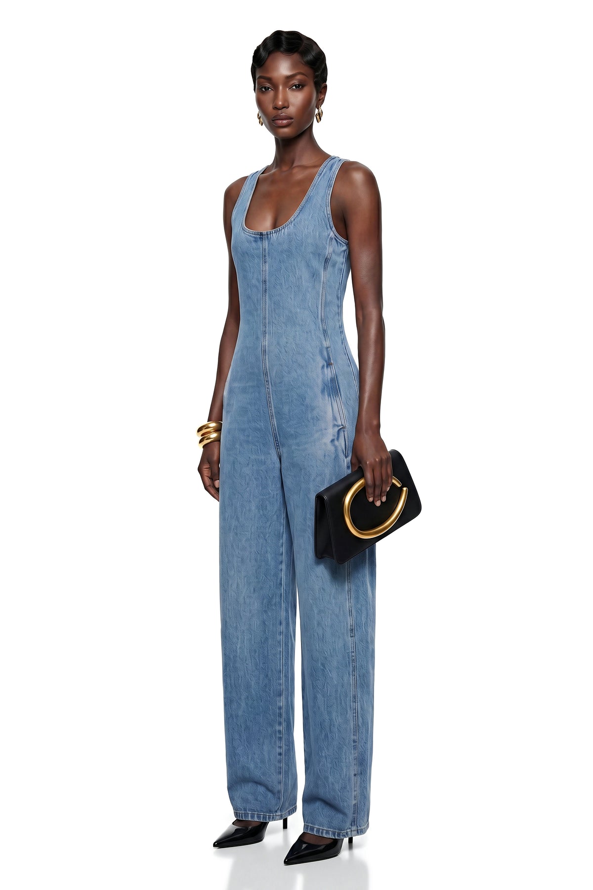 Chakame Blue Denim Overalls
