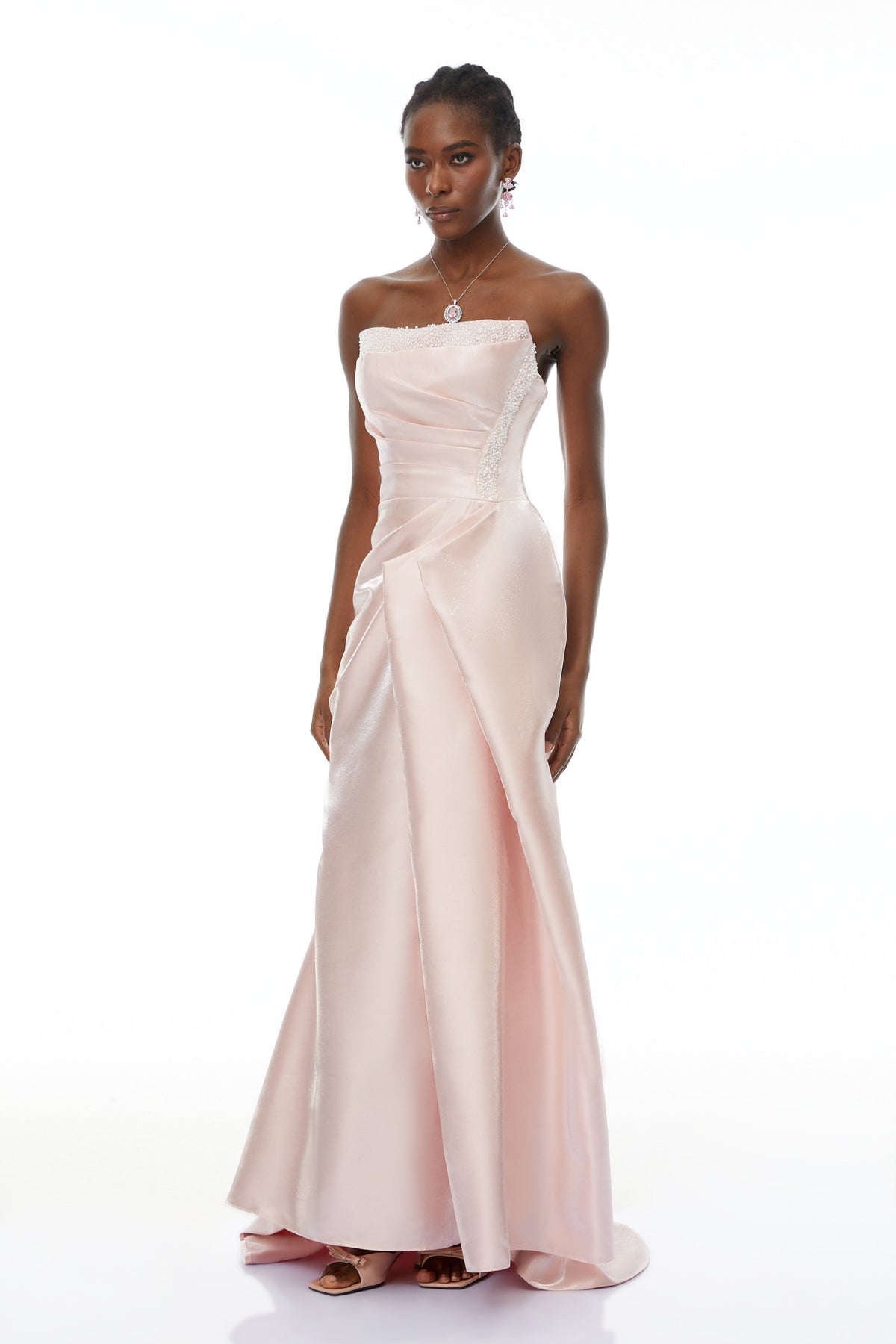 Charlotte Pink Off Shoulder Ruched Maxi Dress (Final Sale)