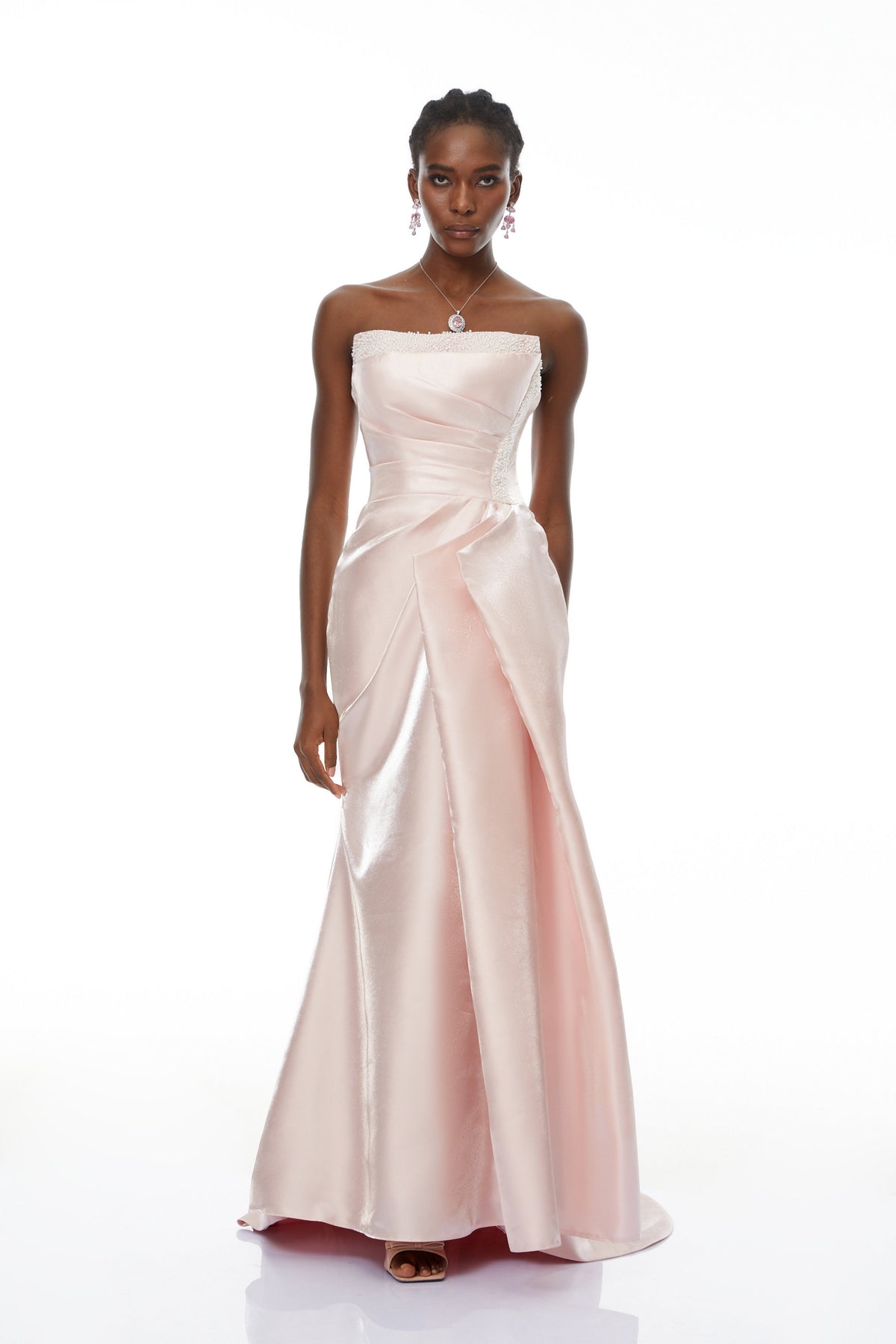 Charlotte Pink Off Shoulder Ruched Maxi Dress (Final Sale)