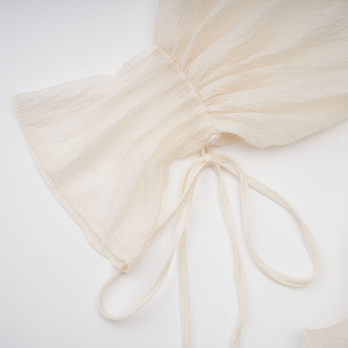 Zéphyrine floral-appliqué tiered mini dress in Neutrals (Final Sale-US Only)