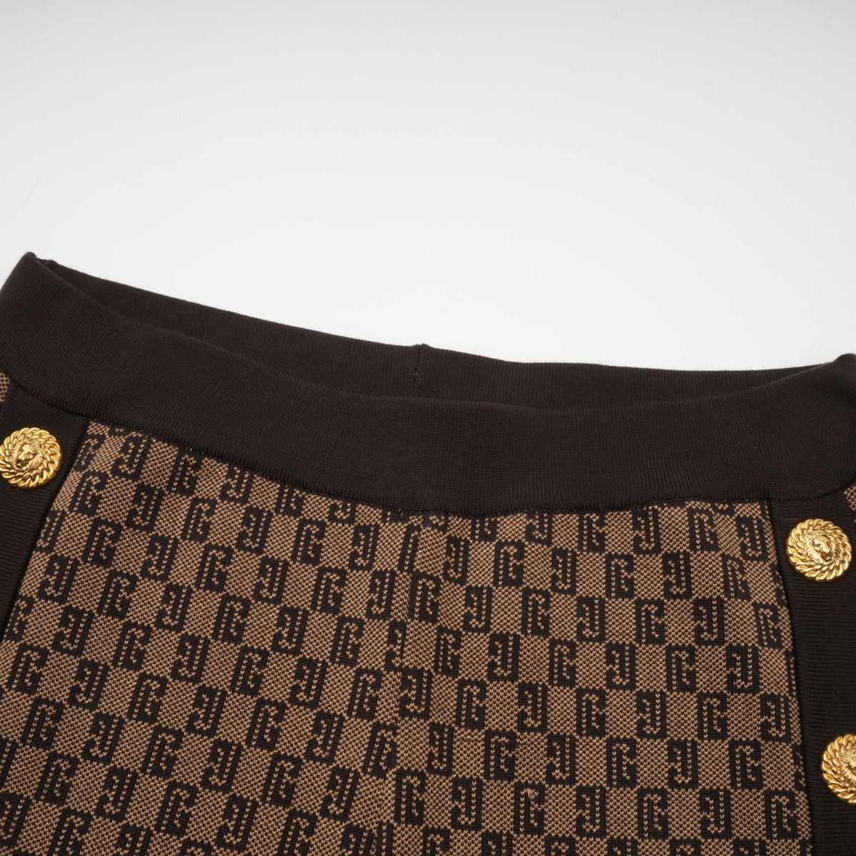 Cyrielle monogram-jacquard top & trousers matching set