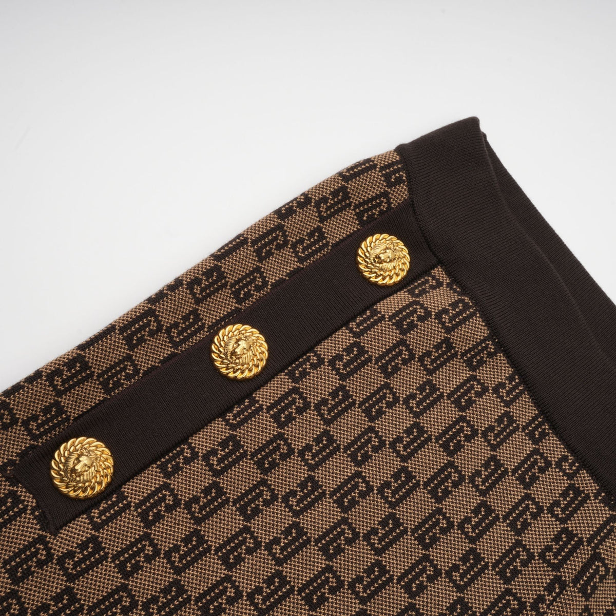 Cyrielle monogram-jacquard top & trousers matching set