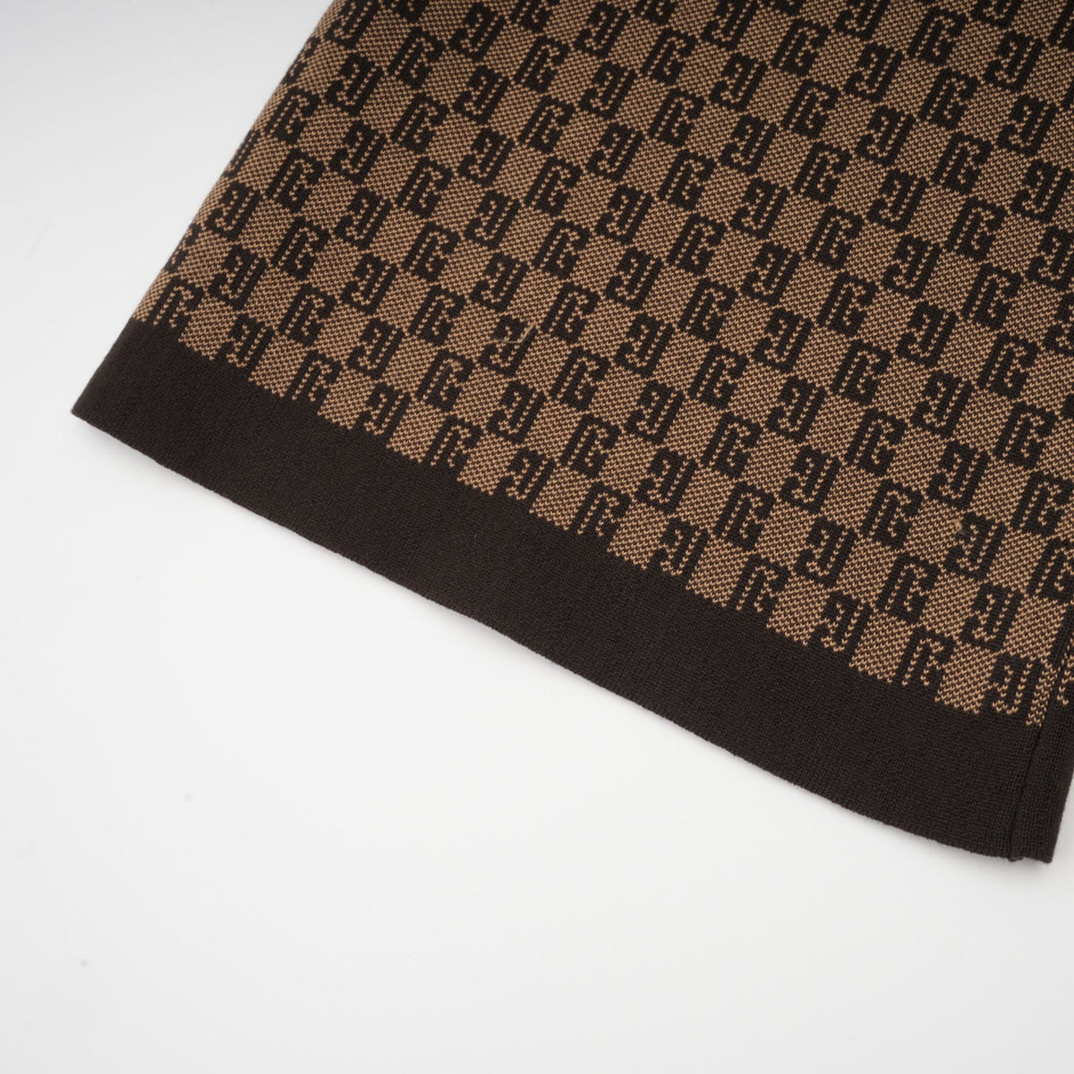 Cyrielle monogram-jacquard top & trousers matching set