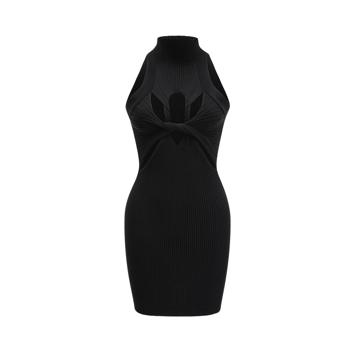 Émilie twist-detail cut-out mini dress