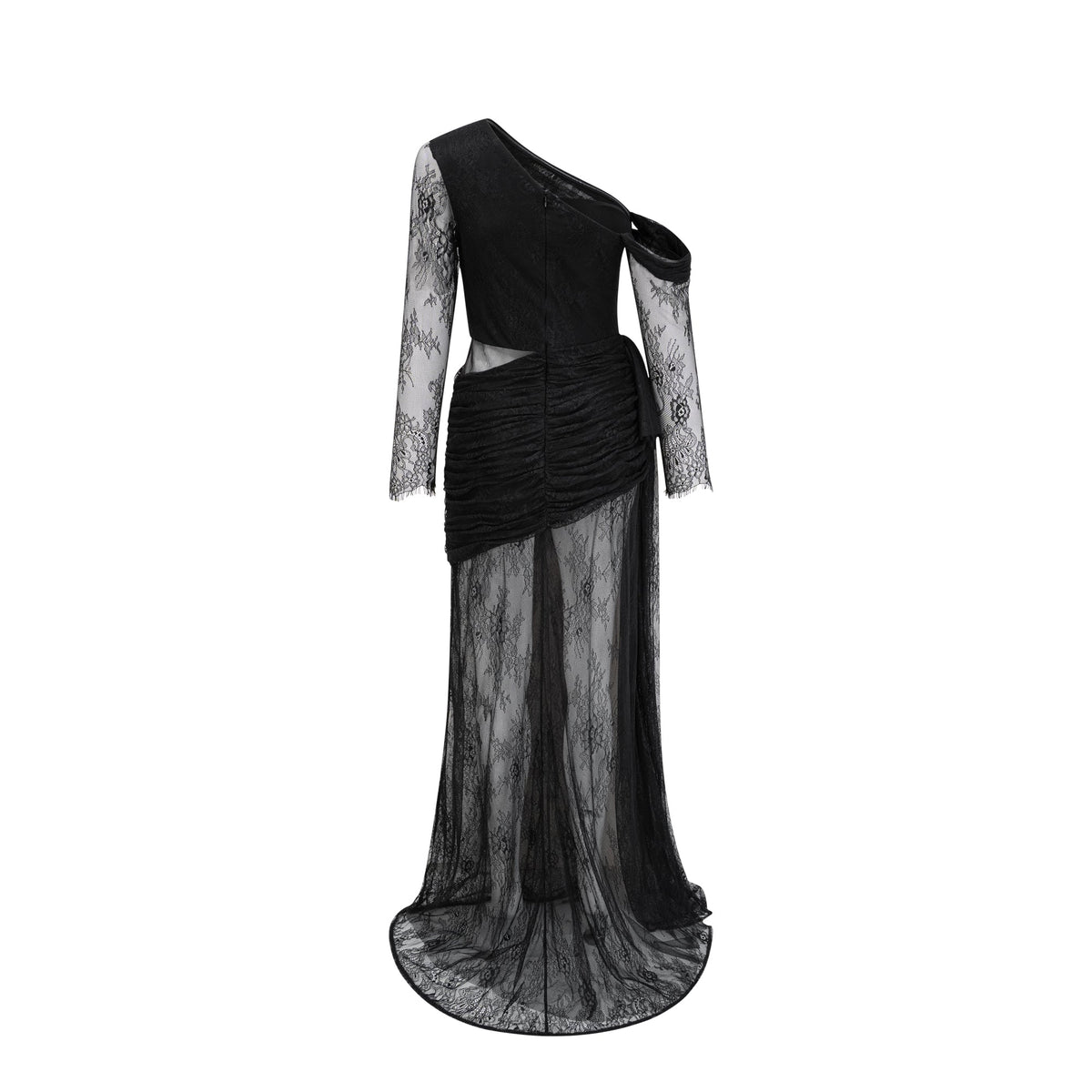 Jeanne black one-shoulder cut-out maxi dress (Final Sale-US Only)