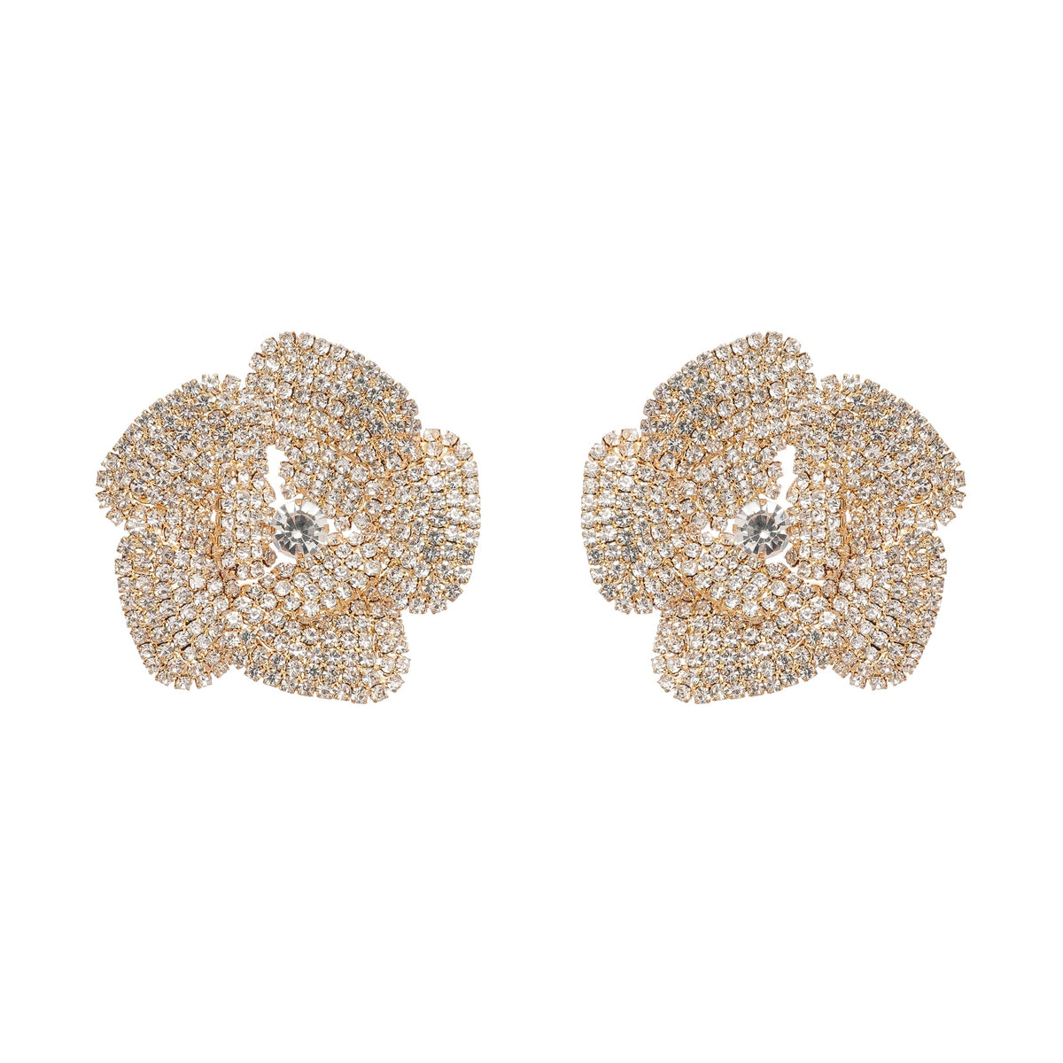 Saira crystal-embellished floral earrings (Final Sale)