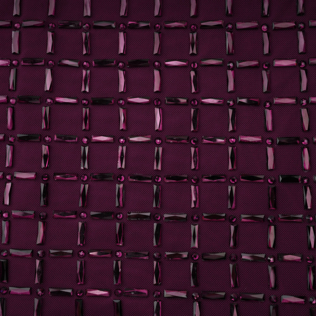 Térébenthine Purple Rhinestone Mesh Maxi Dress (Final Sale-US Only)