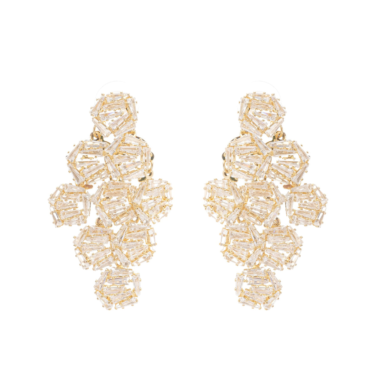Ariane geometric crystal earrings