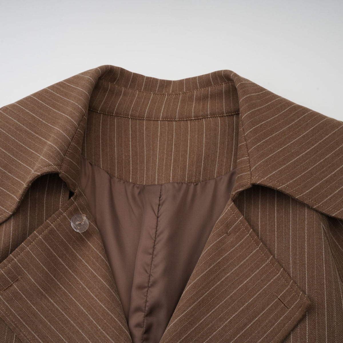 Clémence Brown Striped Trench Coat & Trousers Set